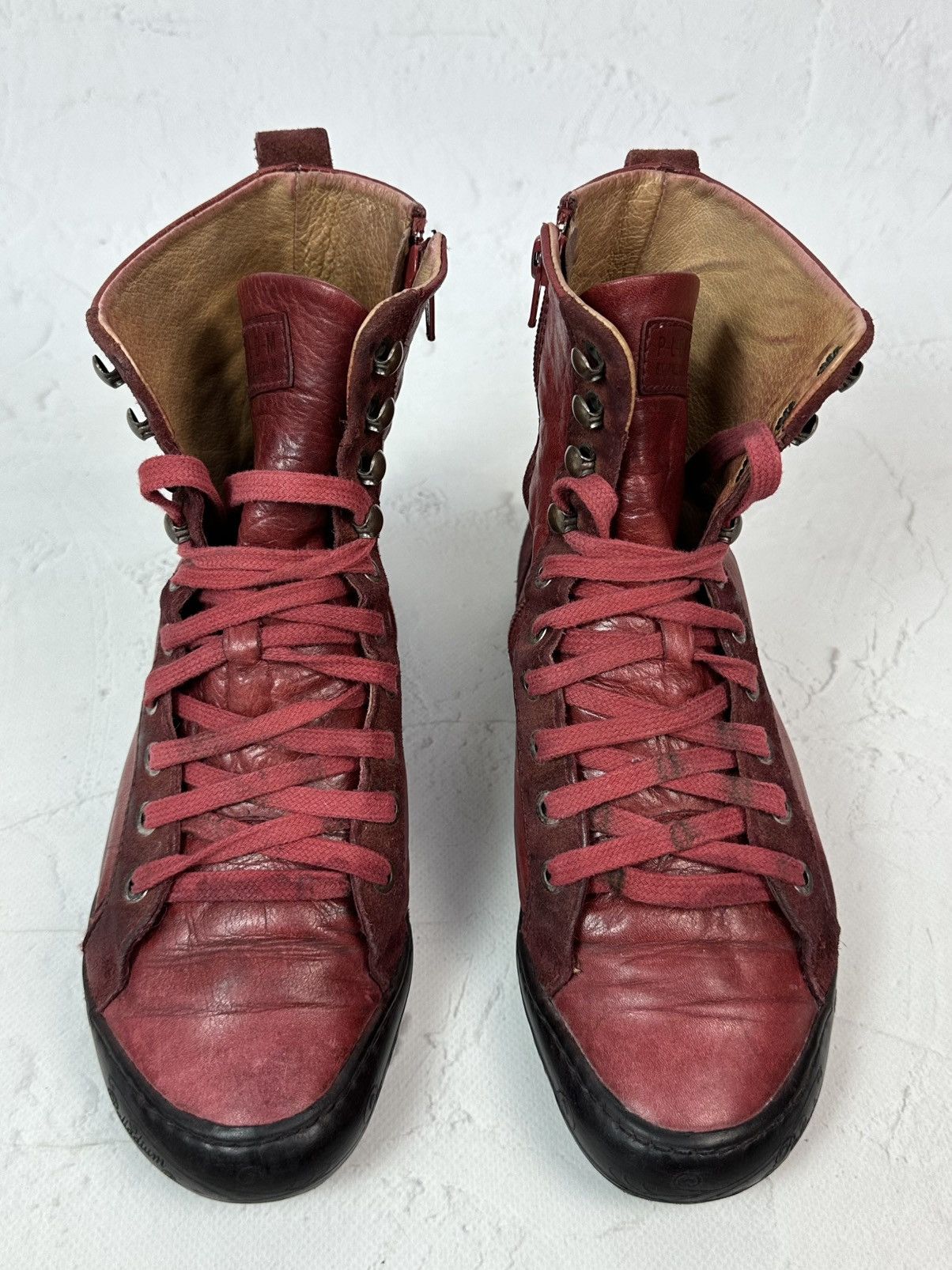 Vintage Vintage Burgundy Hi Top Boots Size US 9.5 / IT 39.5 - 13 Thumbnail