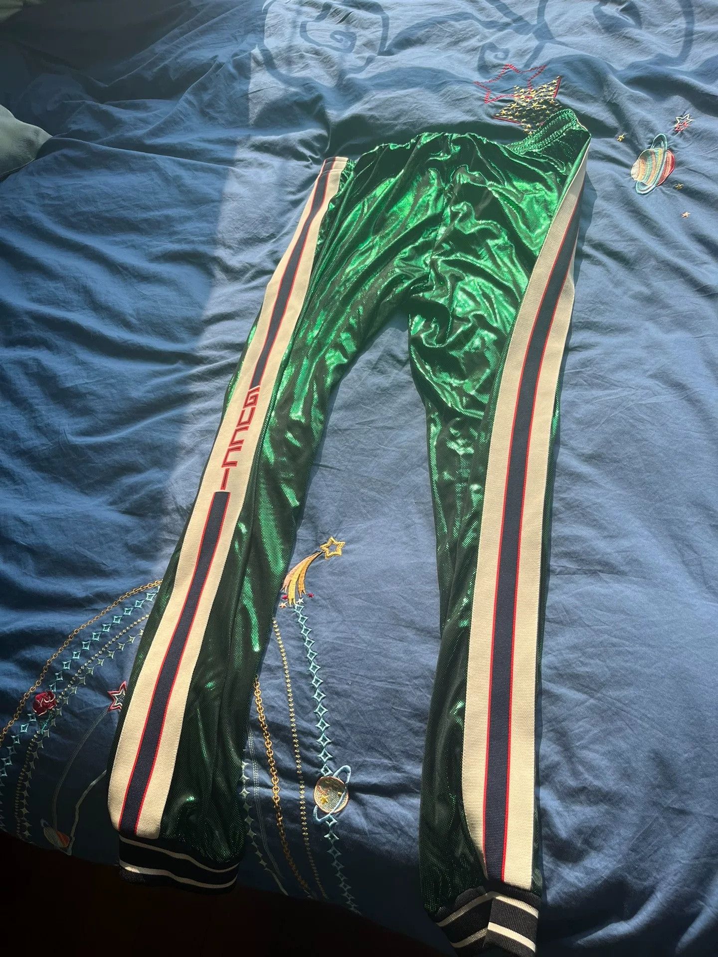 Gucci Gucci Green Metallic Reflective Loose Sweatpants Size US 32 / EU 48 - 8 Thumbnail