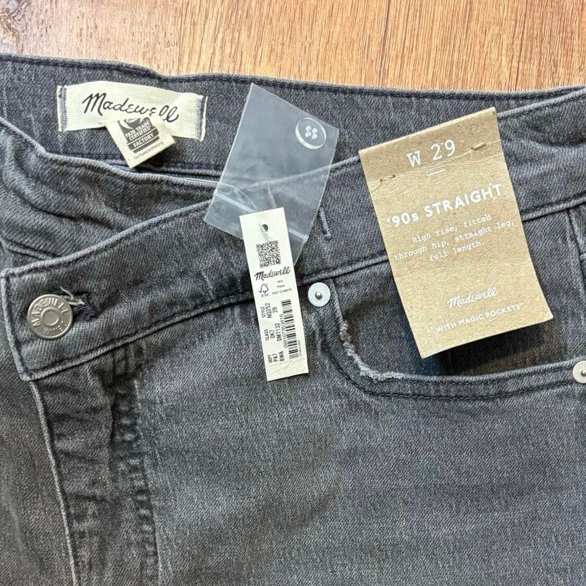 Madewell NWT Madewell The '90s Straight Jean Burwick Wash Size 29 Size 29" - 6 Thumbnail