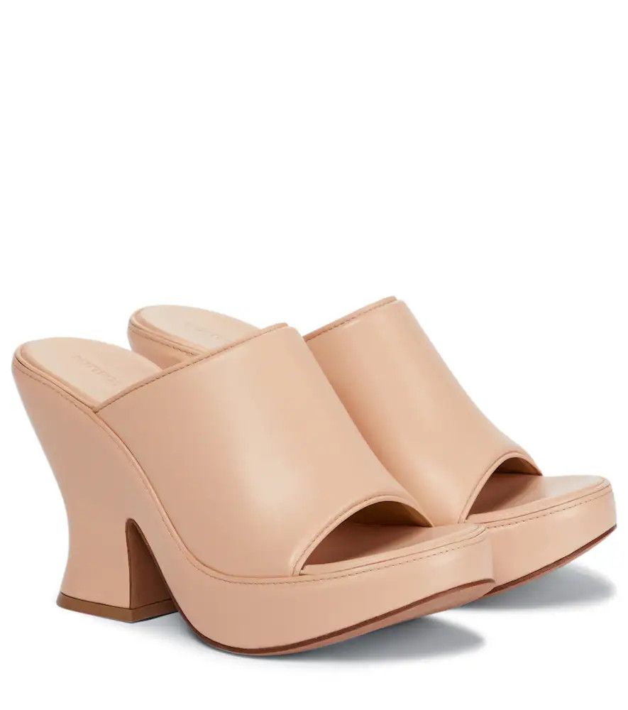 Bottega Veneta Bottega Veneta Peach Wedge Heeled Sandals Size US 11 / IT 41 - 2 Thumbnail