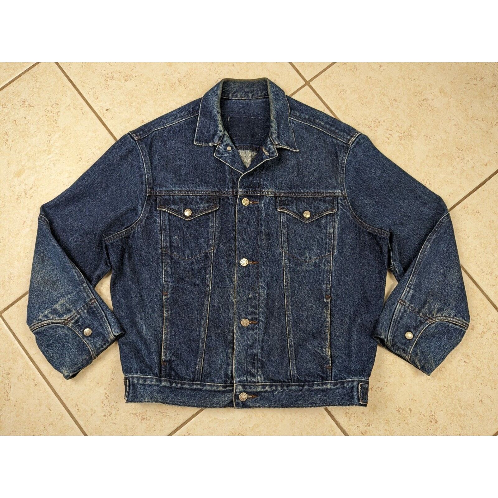 Calvin Klein Vtg Calvin Klein Men's L Denim Jeans Trucker Coat Jacket Size US L / EU 52-54 / 3 - 1 Thumbnail