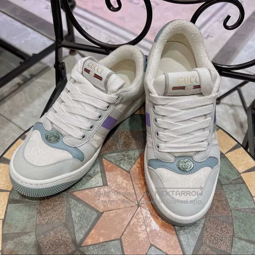 Gucci Gucci Dirty Sneakers Light Blue. Size US 4.5 / IT 34.5 - 4 Thumbnail