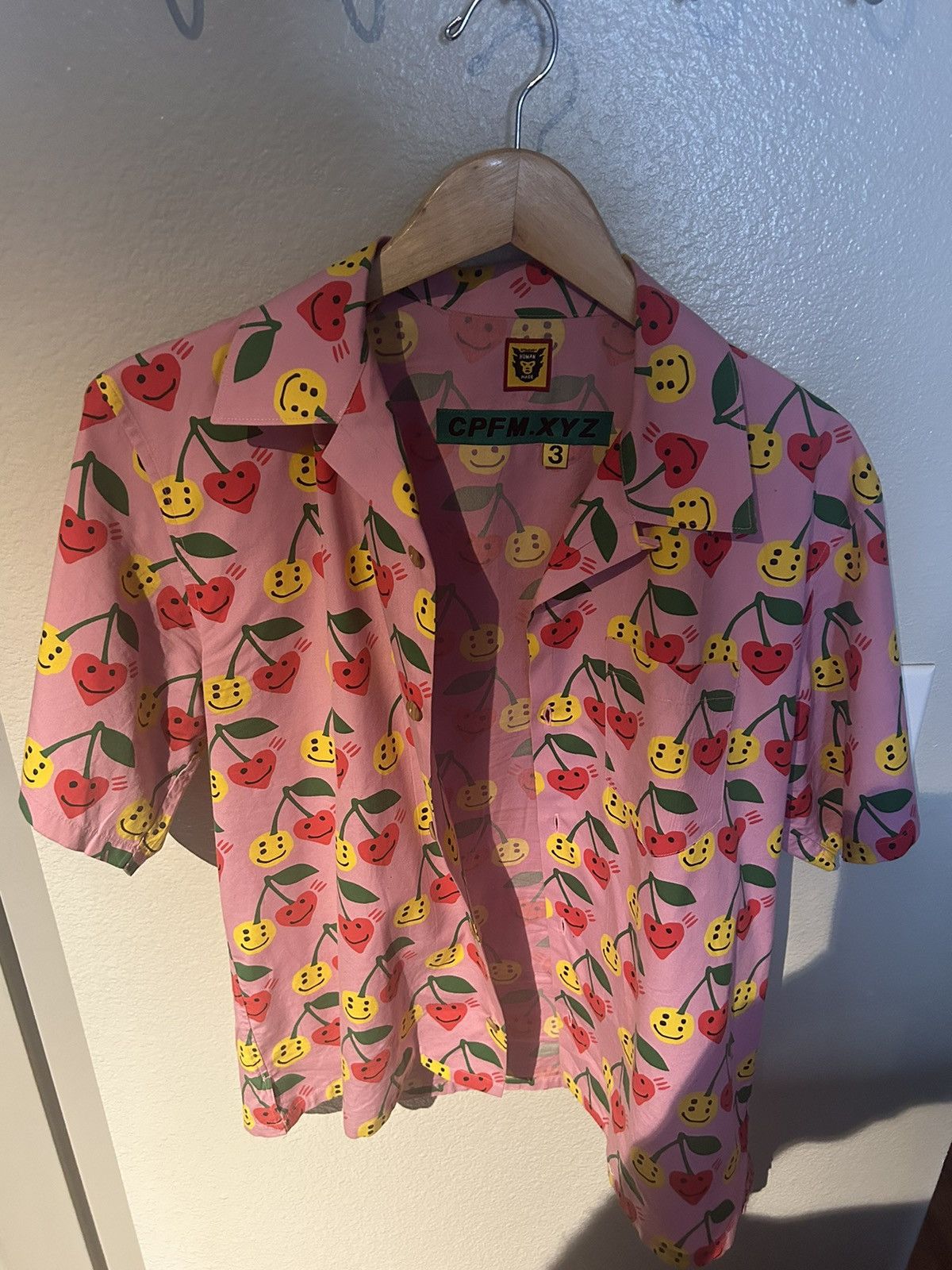 Cactus Plant Flea Market CPFM Double Vision Smiley Checker Shirt