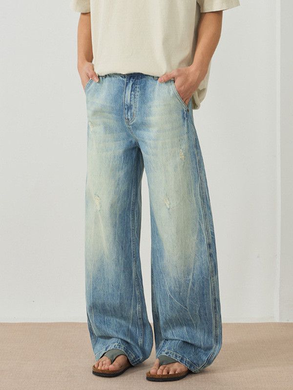 Vintage American high street men's loose-fitting ripped jeans Size US 32 / EU 48 - 2 Thumbnail