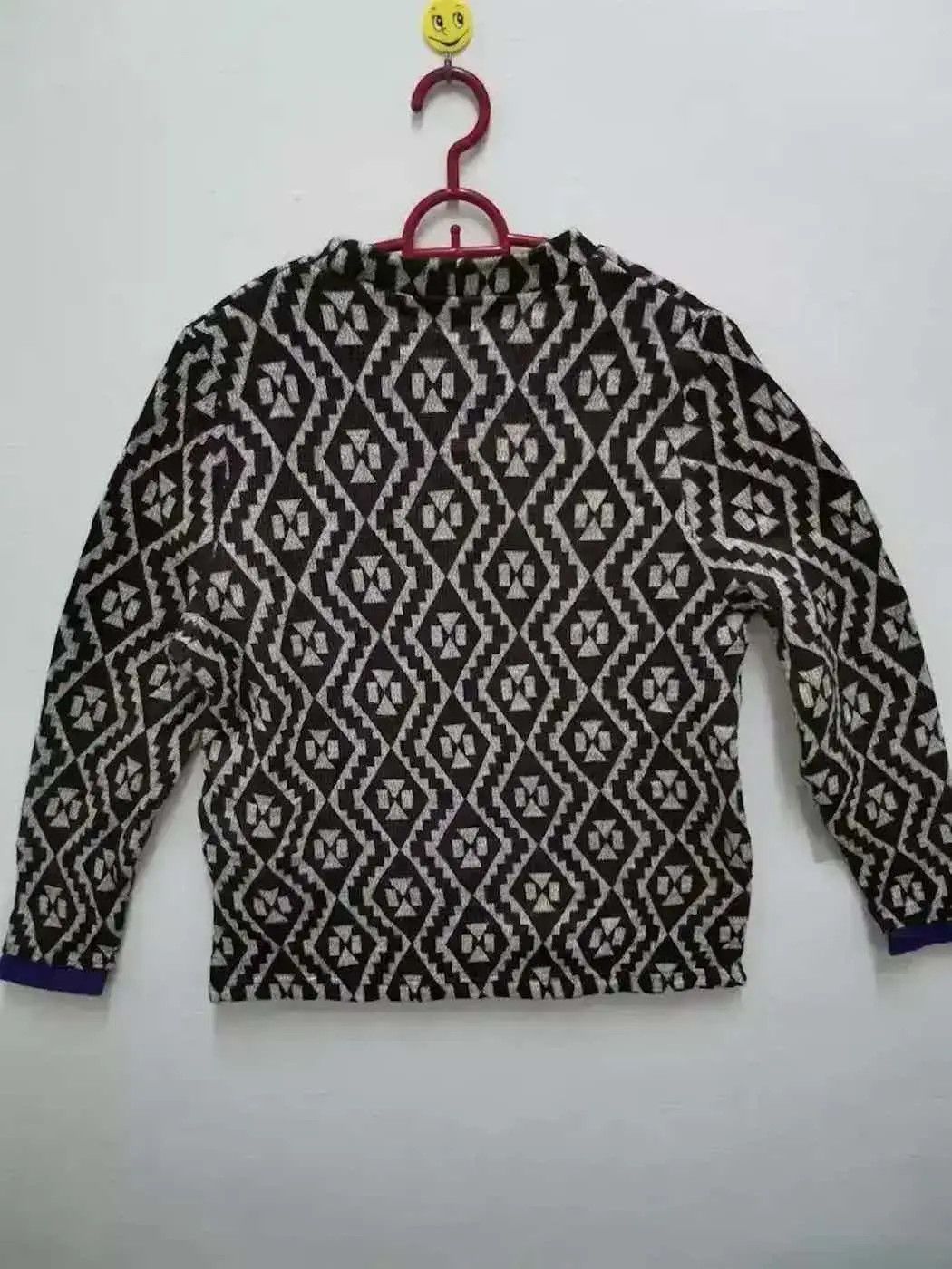 Other Vintage Igachan Diamond Pattern Sweatshirt Size US M / EU 48-50 / 2 - 2 Thumbnail