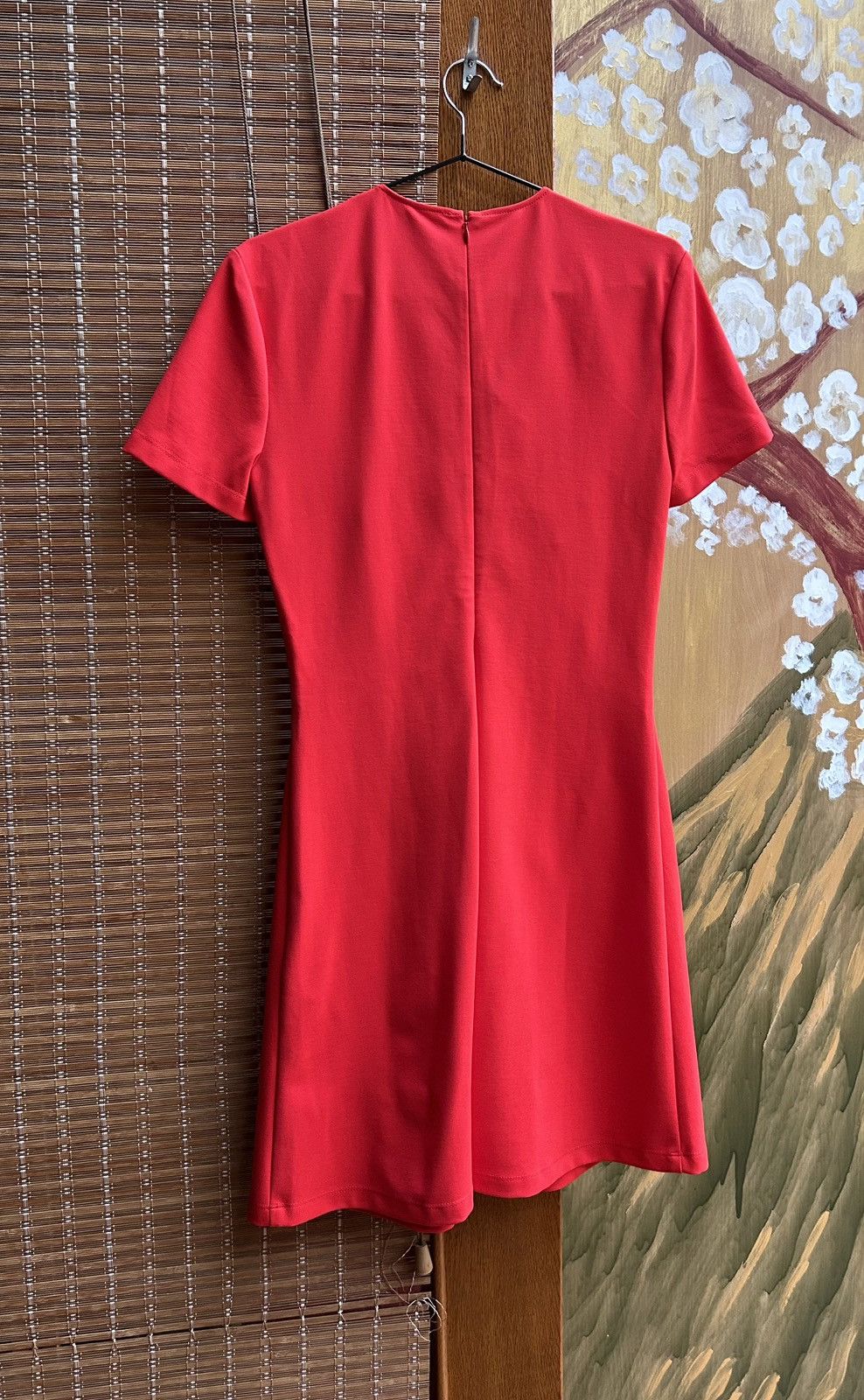 Versus Versace Versace Versus Red V-Neck Short Sleeve Wrap Front Mini Dress Size M / US 6-8 / IT 42-44 - 2 Thumbnail