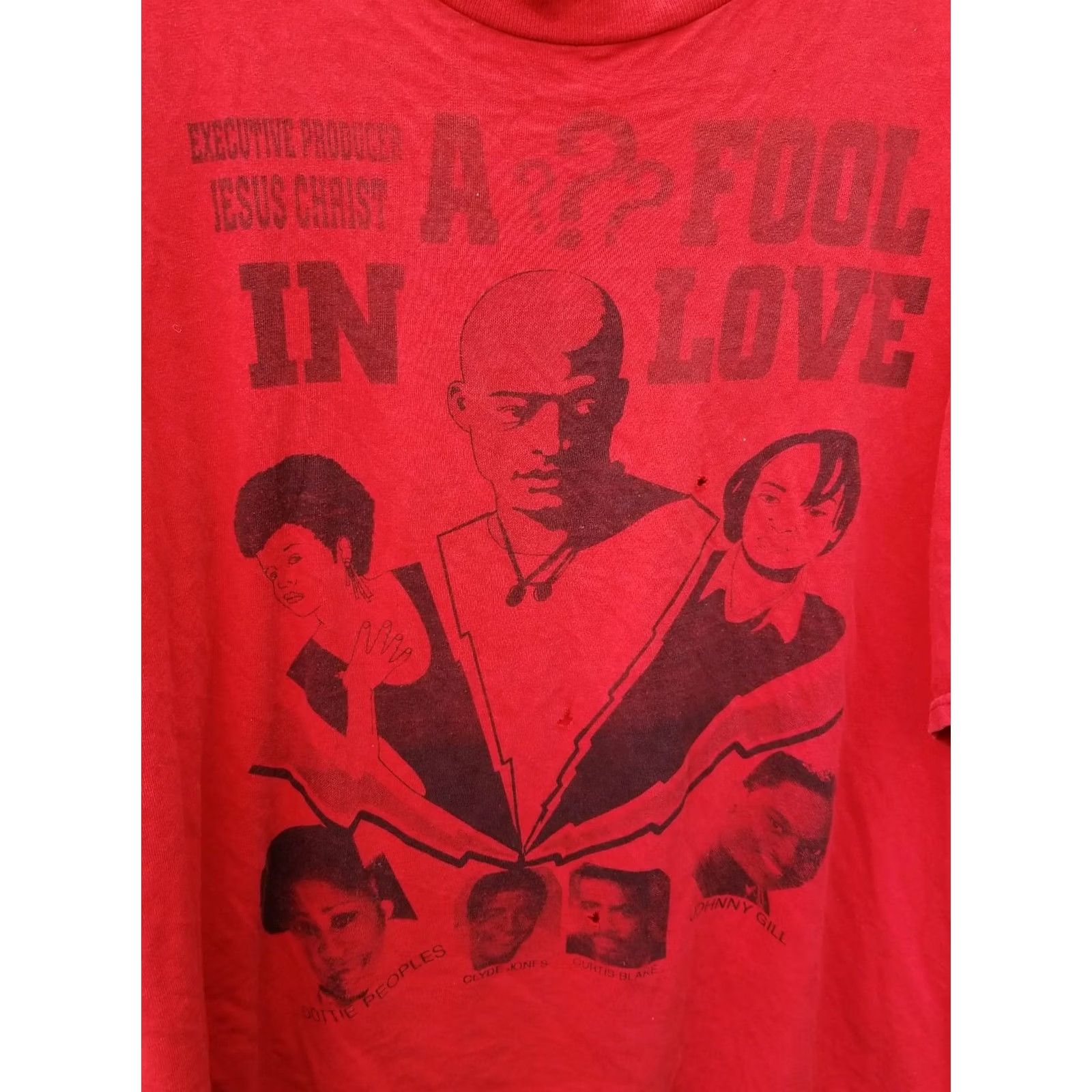 Delta VINTAGE A Fool For Love T Shirt Gospel Rap Tee Dottie Peoples 2XL Unisex Red 100% Cotton Long Sleeve Distressed 26x28 Size US XXL / EU 58 / 5 - 2 Thumbnail
