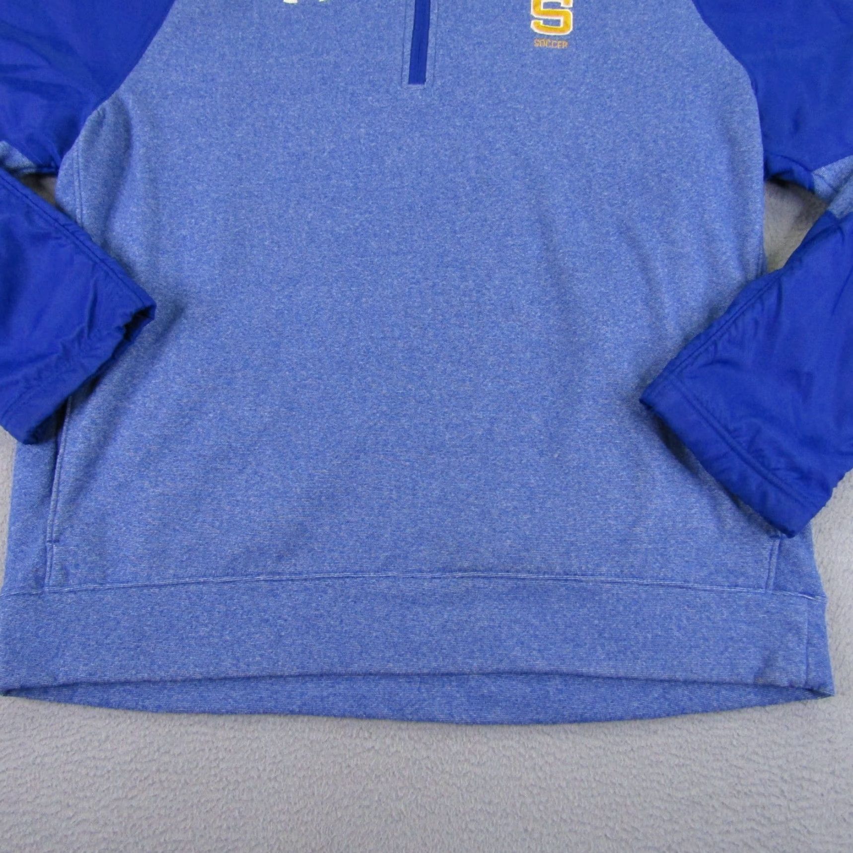 Under Armour Under Armour Soccer Cold Gear Sweater Mens Medium Blue Windbreaker Quarter Zip Mock Neck Pullover Long Sleeve Size US M / EU 48-50 / 2 - 4 Thumbnail
