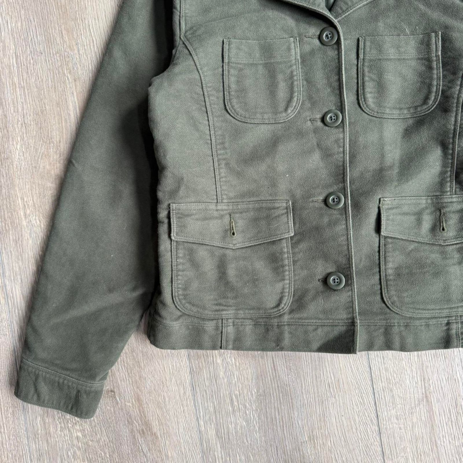 L.L. Bean Vintage Y2K LL Bean Button Up Cropped Jacket Size S / US 4 / IT 40 - 4 Thumbnail