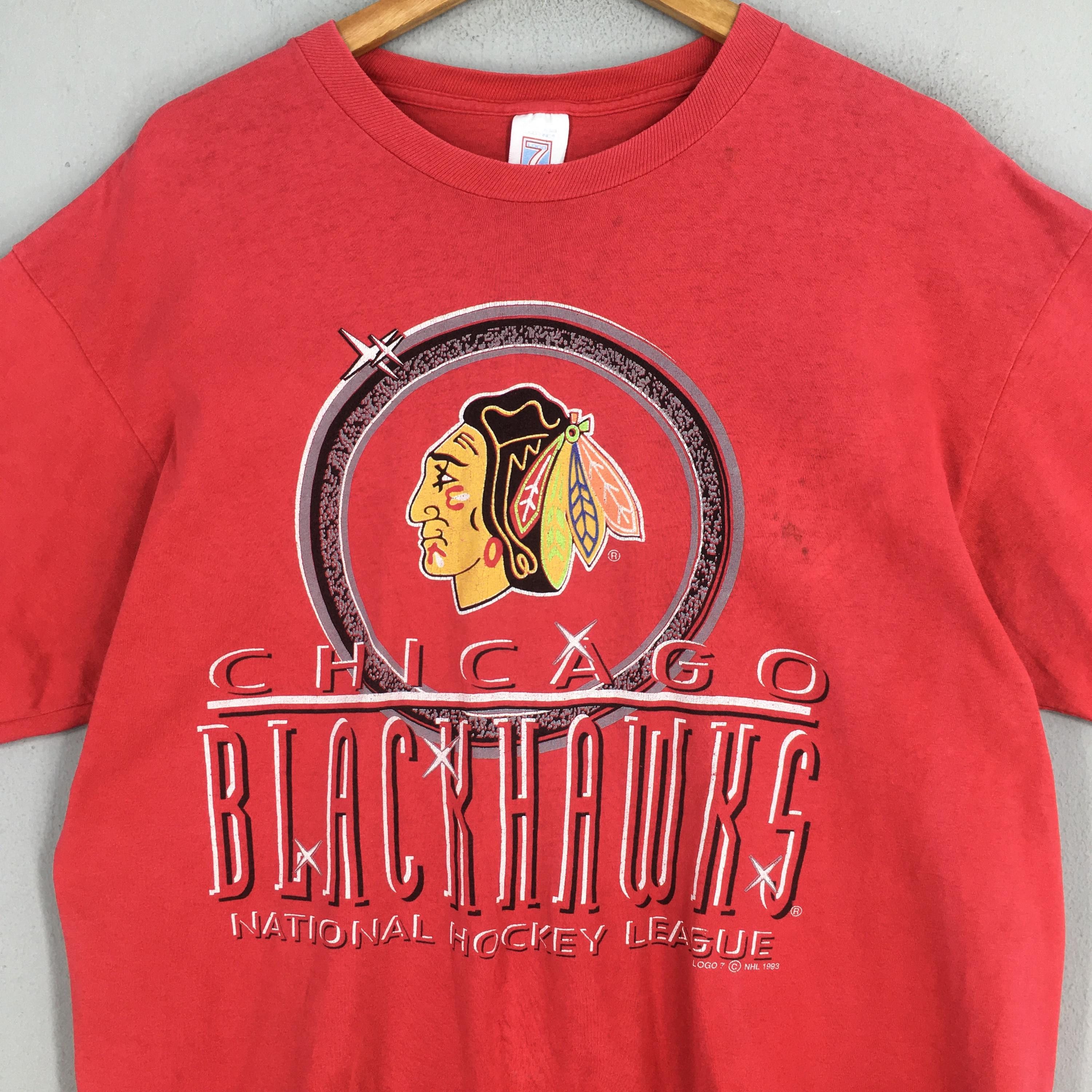 NHL Vintage Chicago Blackhawks NHL Red Tshirt Large Size US L / EU 52-54 / 3 - 2 Thumbnail