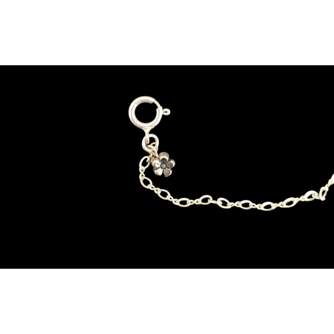 Vintage Vintage Sterling Silver Necklace Faux Pearls 16 Inches Long Size ONE SIZE - 6 Thumbnail
