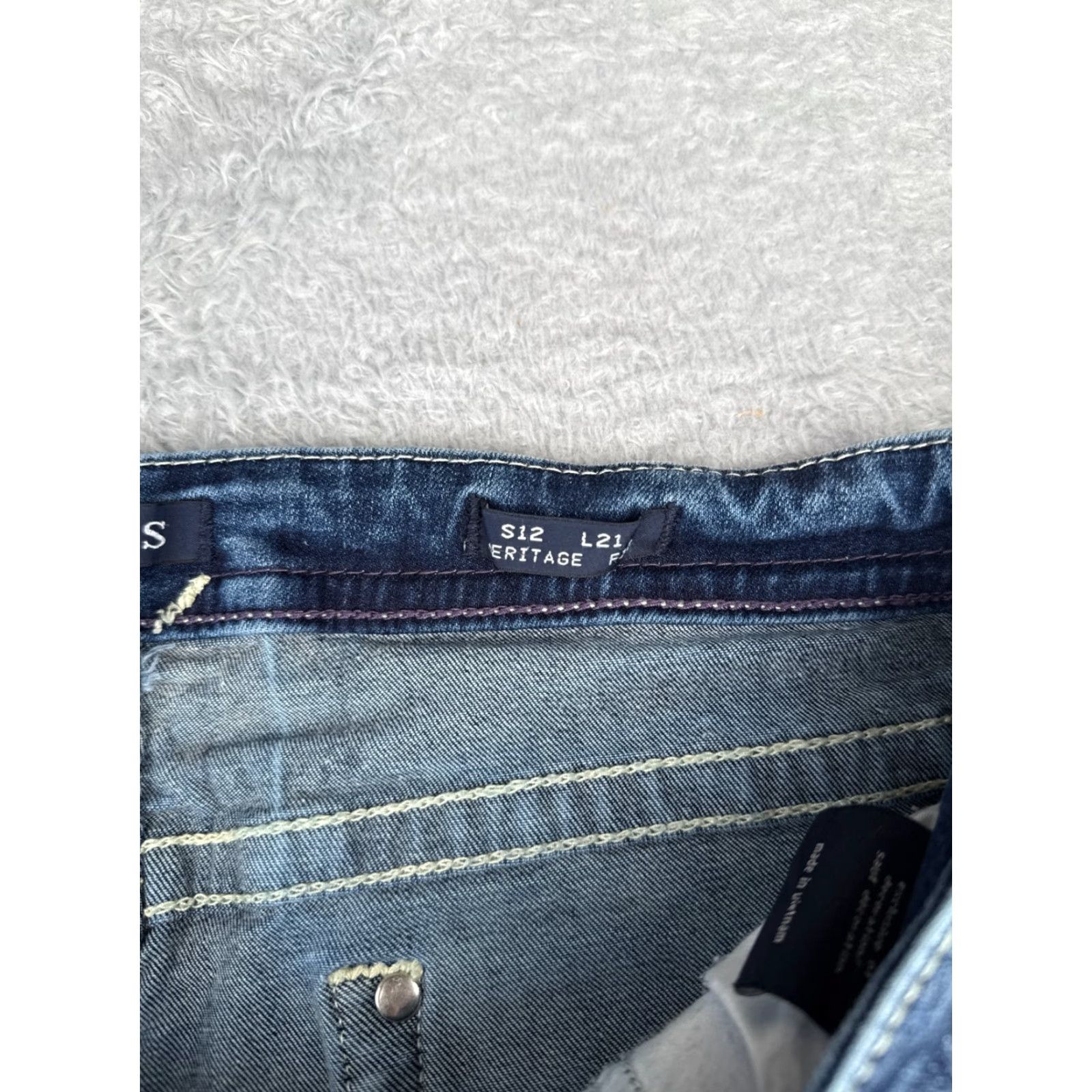 Vintage VIGOSS Jeans Womens 12 Blue Denim Carpi Embroidered Mid Rise Cotton Blend 32x21 Jeans Size 34" / US 12 / IT 48 - 7 Thumbnail