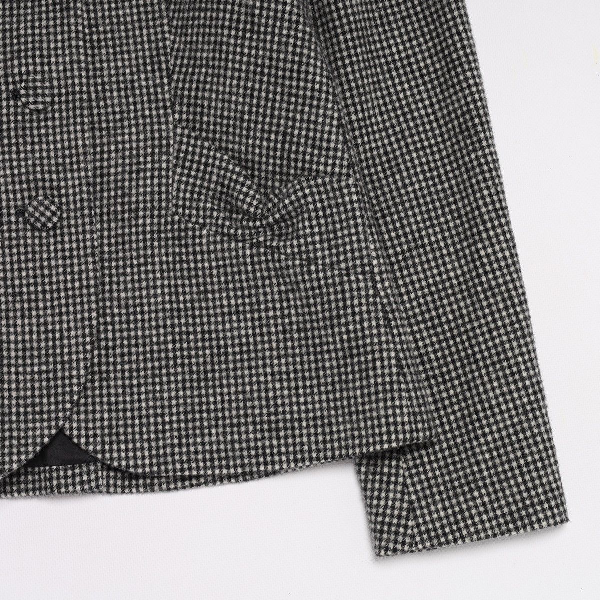 agnes b. Agnes b. Wool Polyamide Houndstooth Blazer Jacket Gray Size XS / US 0-2 / IT 36-38 - 3 Thumbnail