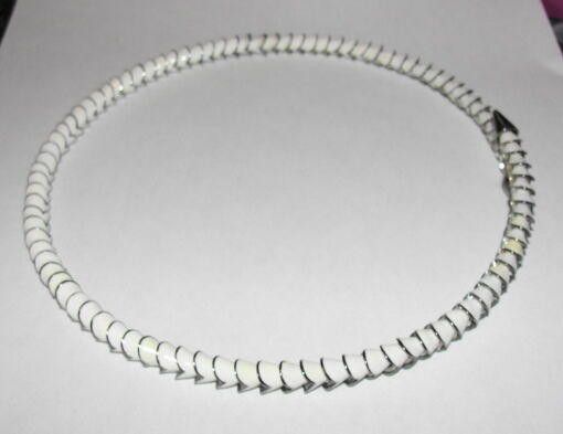 Eddie Borgo Eddie Borgo White Enamel Silver Plated Collar Necklace Size ONE SIZE - 2 Thumbnail