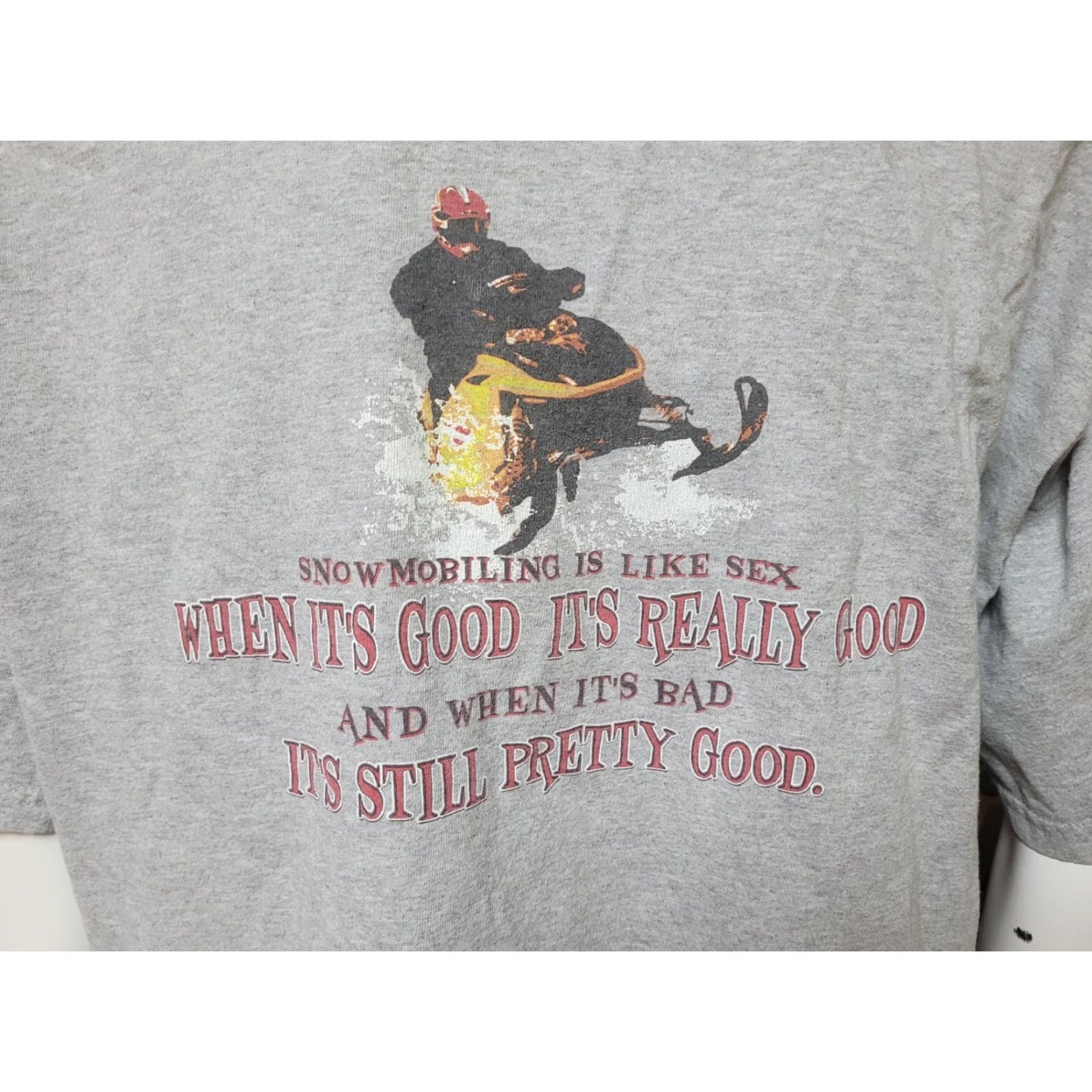 Gildan Tahquamenon Falls Brewery & Pub T Shirt XL Gray Gildan Mens Crew Neck Short Sleeve Cotton Blend Beer Funny Snowmobile Michigan Size US XL / EU 56 / 4 - 4 Thumbnail