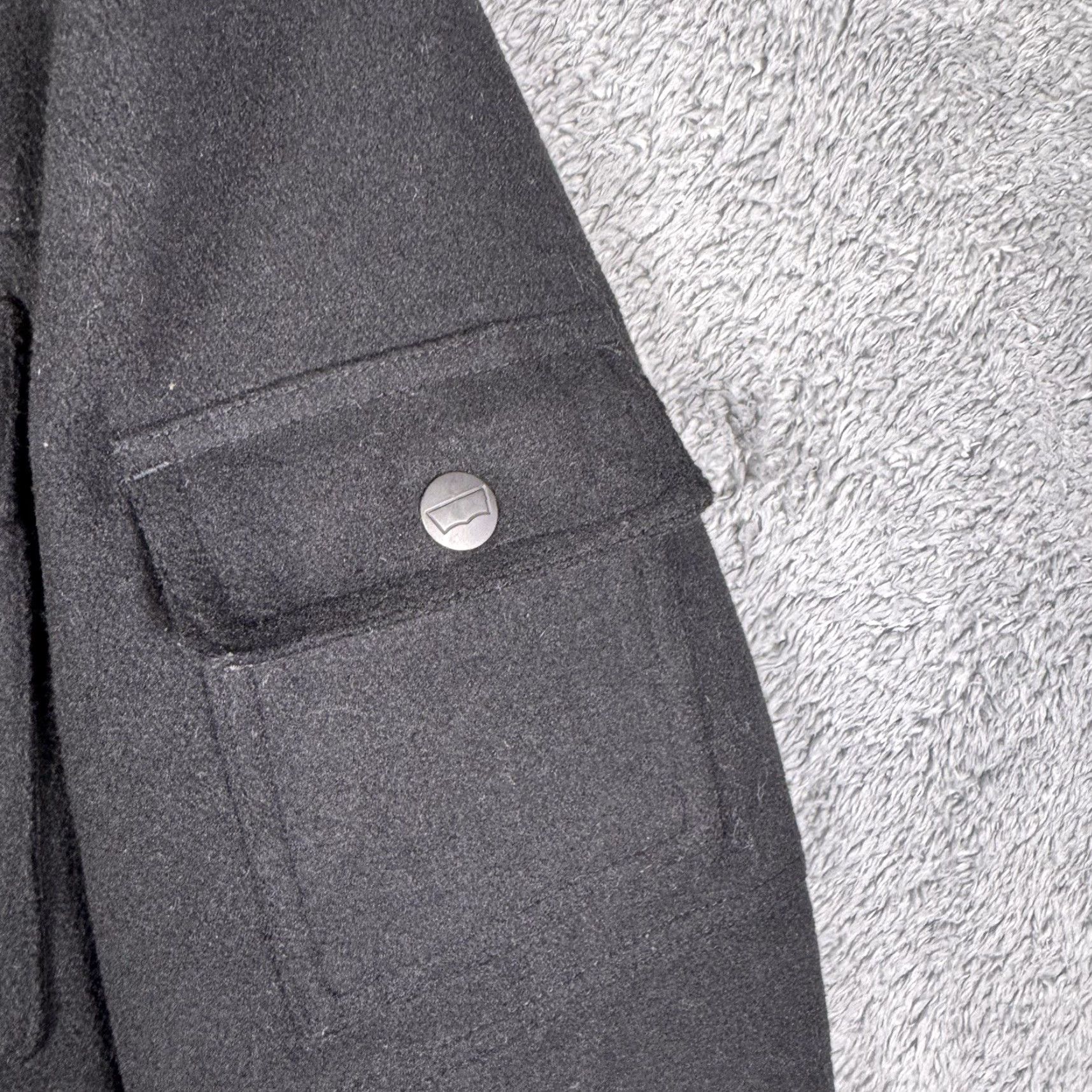 Levi's Levi’s Jacket Men’s S Military Trucker Quilted Wool Blend Pea Coat Full Zip Black Wool Blend Solid City Classic Outdoor Fall Winter 90s Mens Size US S / EU 44-46 / 1 - 5 Thumbnail