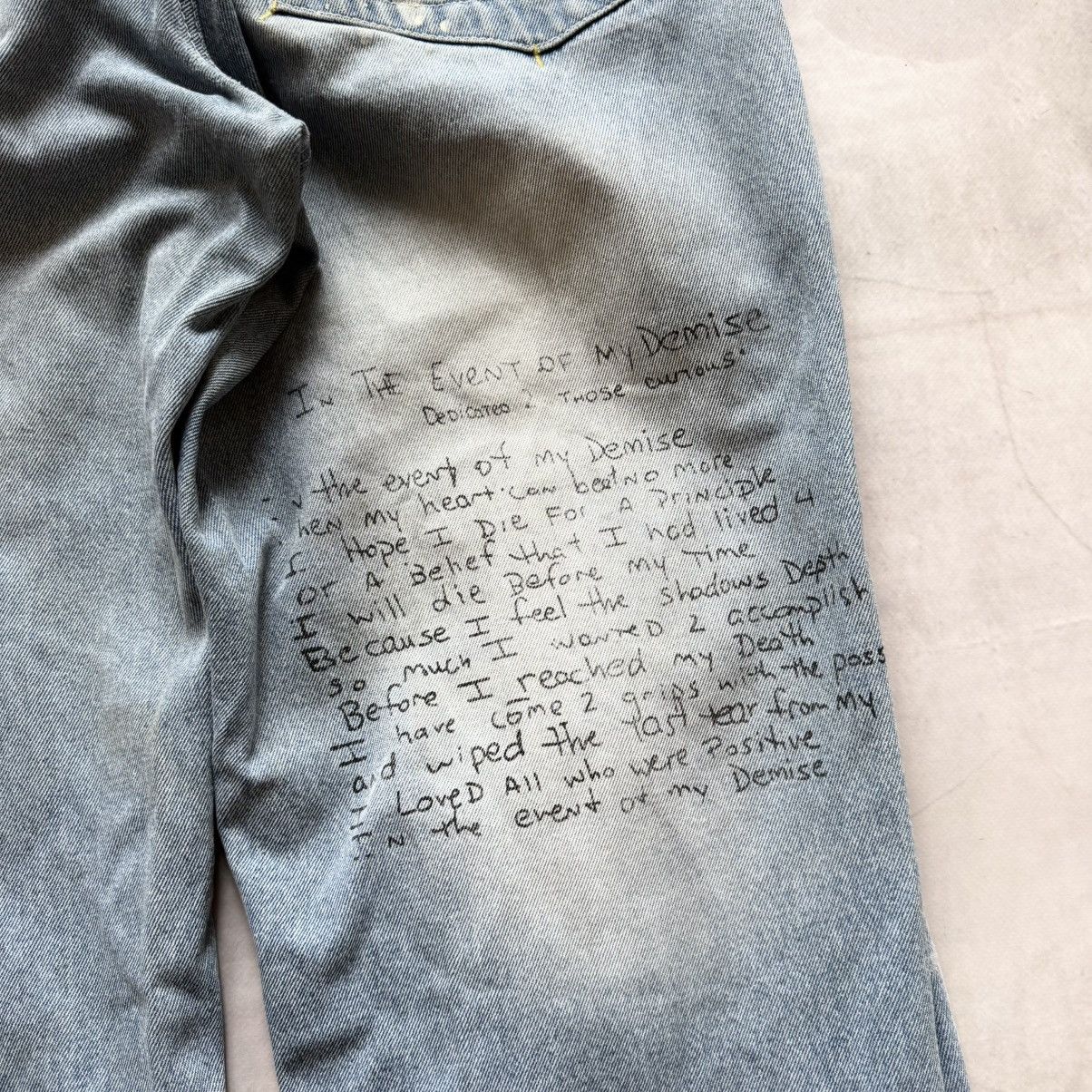 Makaveli 2Pac Makavelli Wu-Tang Rap Big Logo Distressed Poem Jeans Size US 34 / EU 50 - 7 Thumbnail