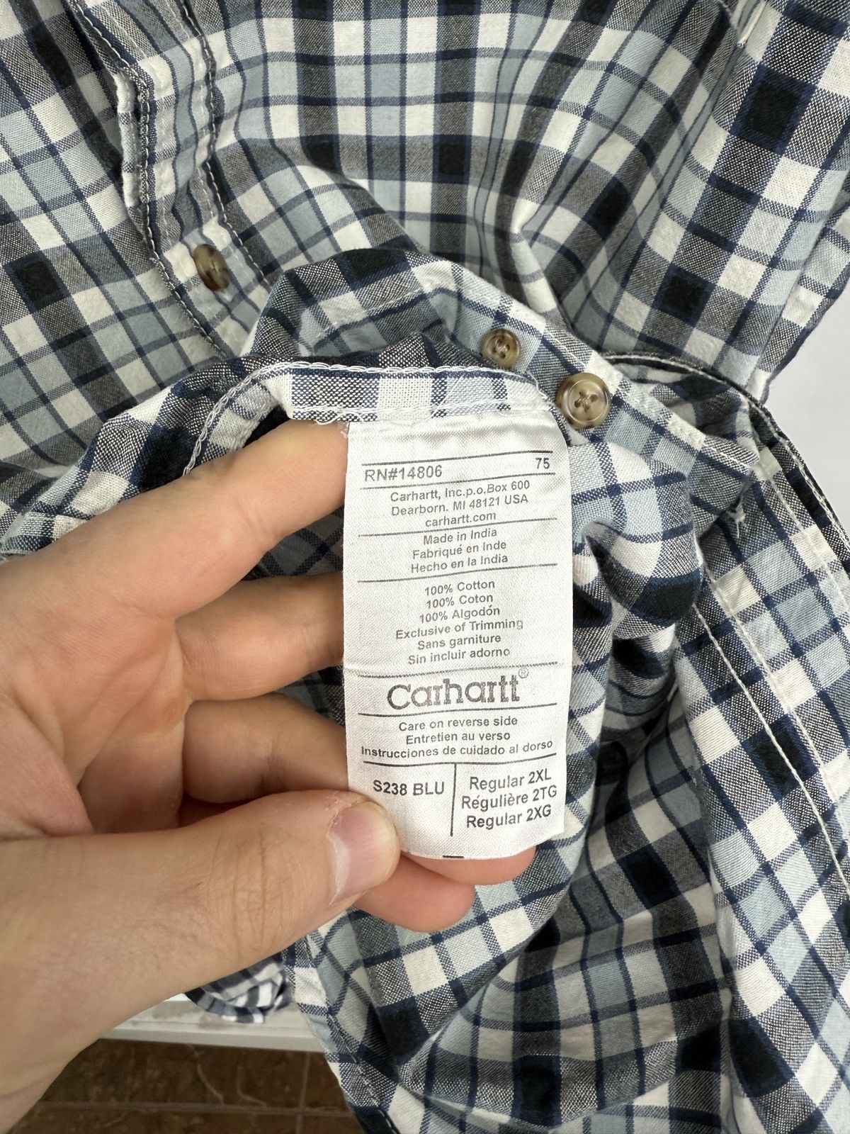 Carhartt 🇺🇸 Vintage 90s Carhartt Works Shirt Rare Retro Hype Y2K Size US XXL / EU 58 / 5 - 6 Thumbnail