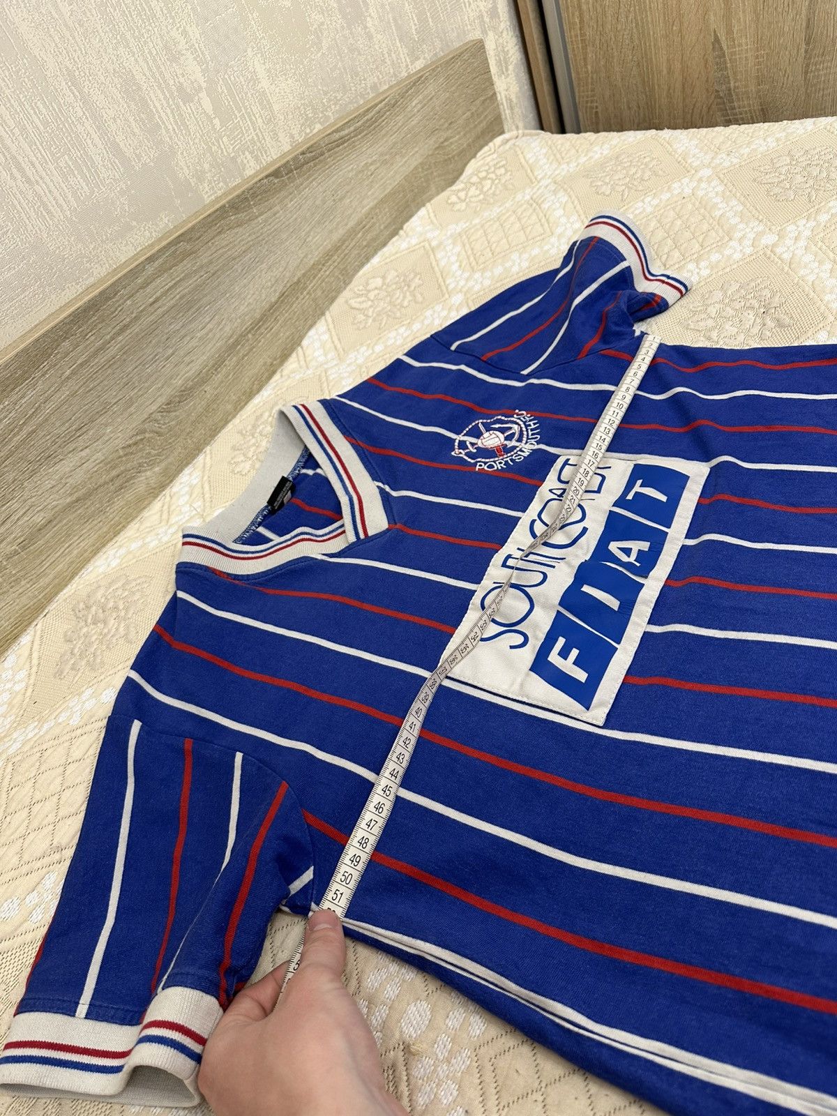 Vintage 🔥 1987 1989 Portsmouth Football Retro Toffs T Shirt Jersey Size US L / EU 52-54 / 3 - 12 Thumbnail