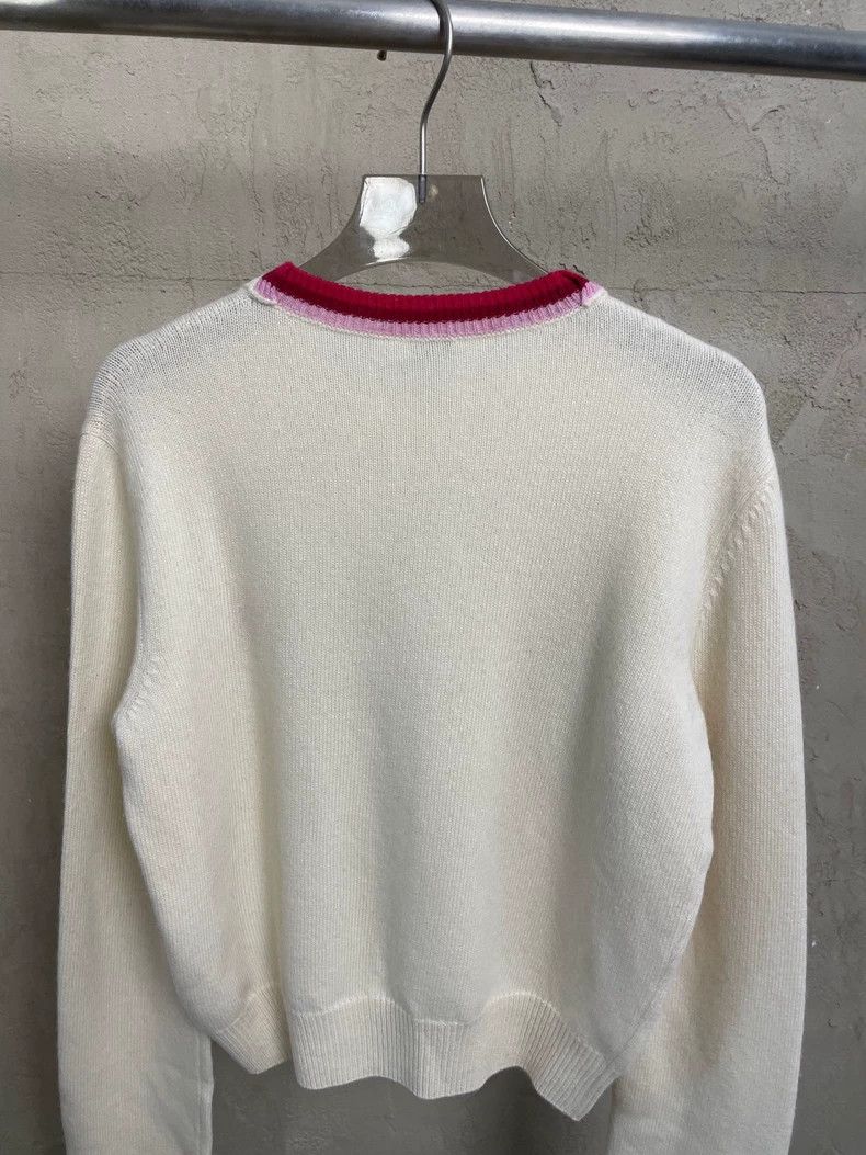 Loewe loewe Beige embroidered small logo wool round-neck sweater Size US S / EU 44-46 / 1 - 4 Thumbnail