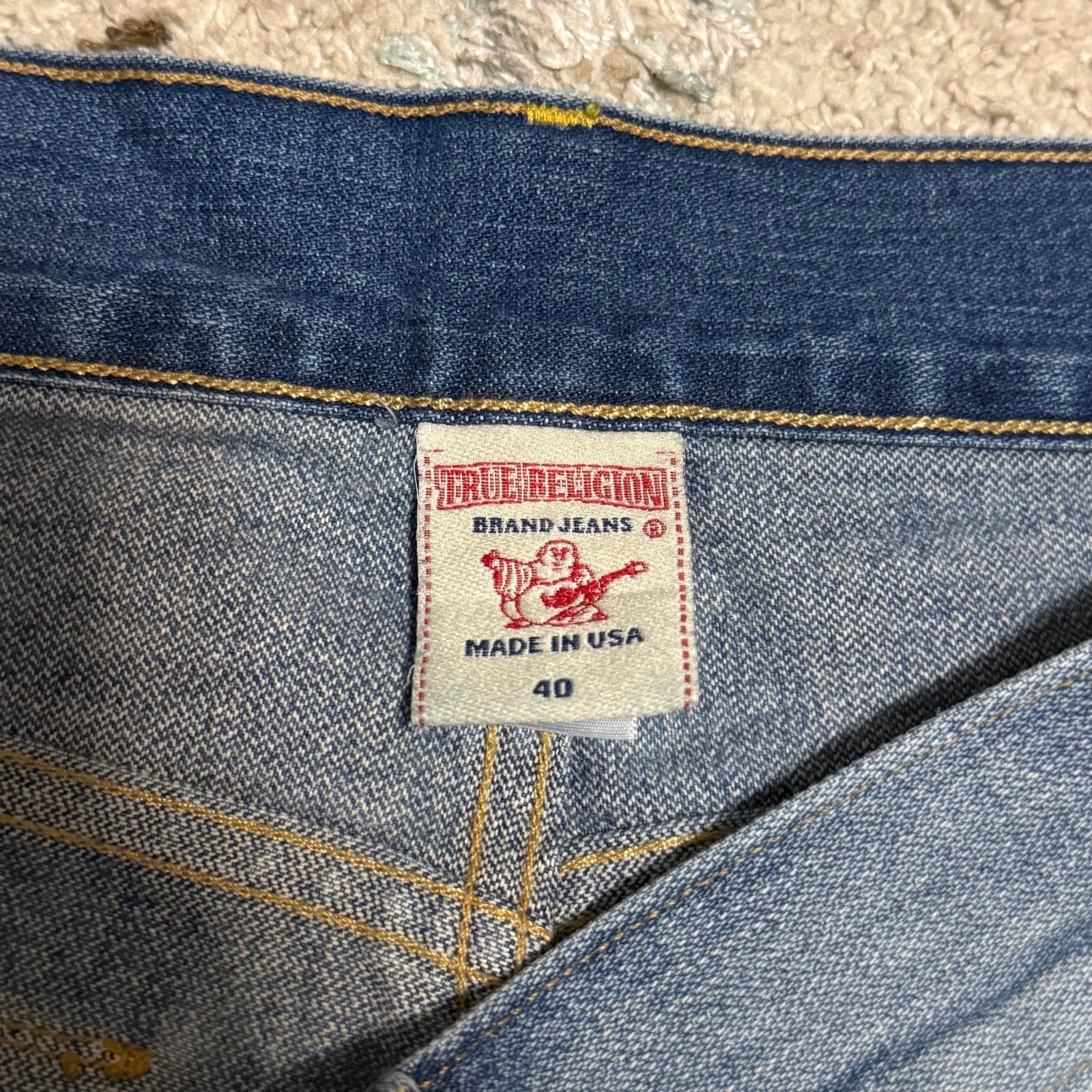 True Religion Vintage True Religion Ricky Embossed Logo Jeans Size 40 Y2K Size US 40 / EU 56 - 6 Thumbnail