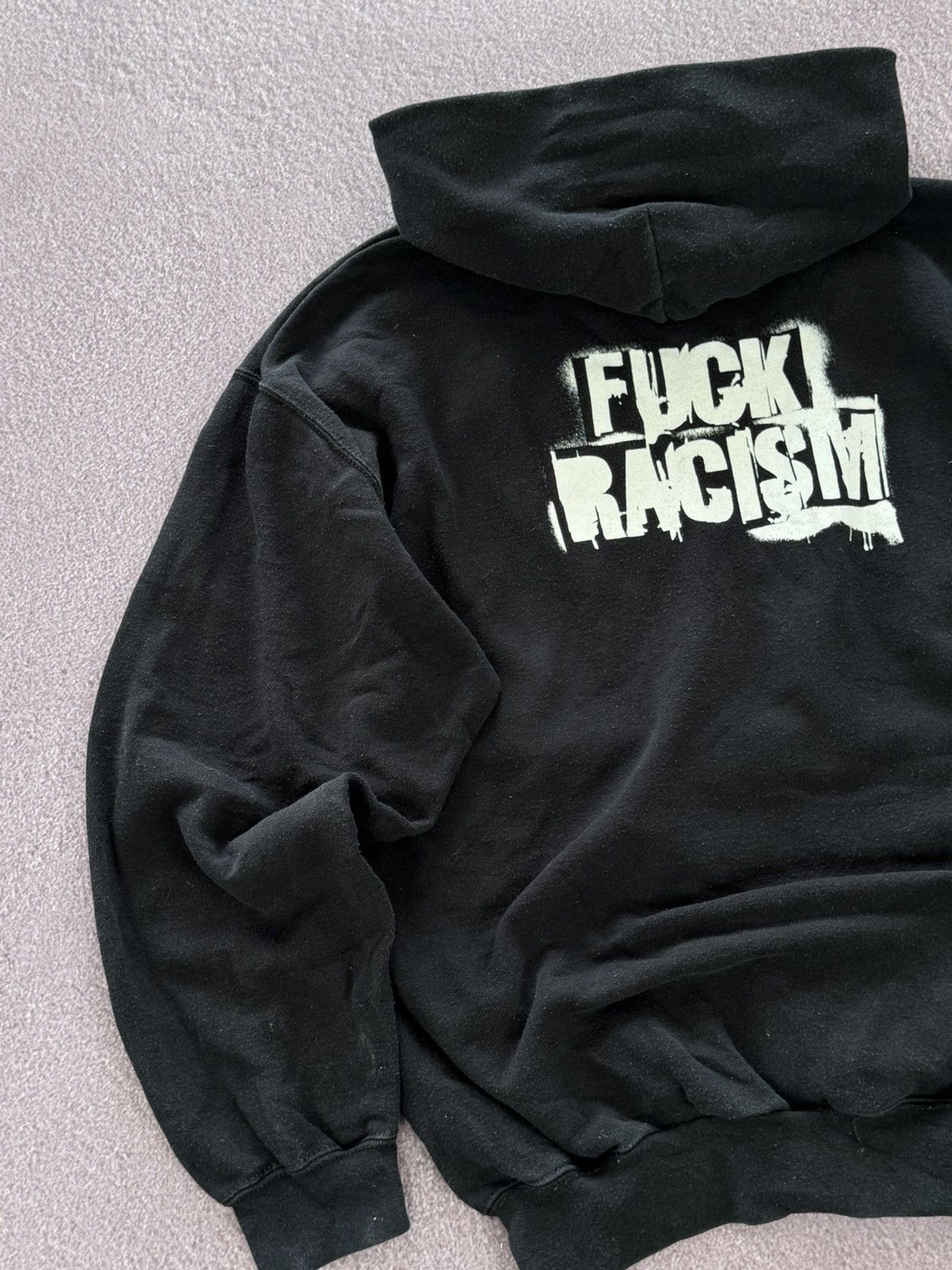 Vintage Vintage ZSK “Fuck Racizm” Faded Grunge Band Hooodie Size US XL / EU 56 / 4 - 10 Thumbnail