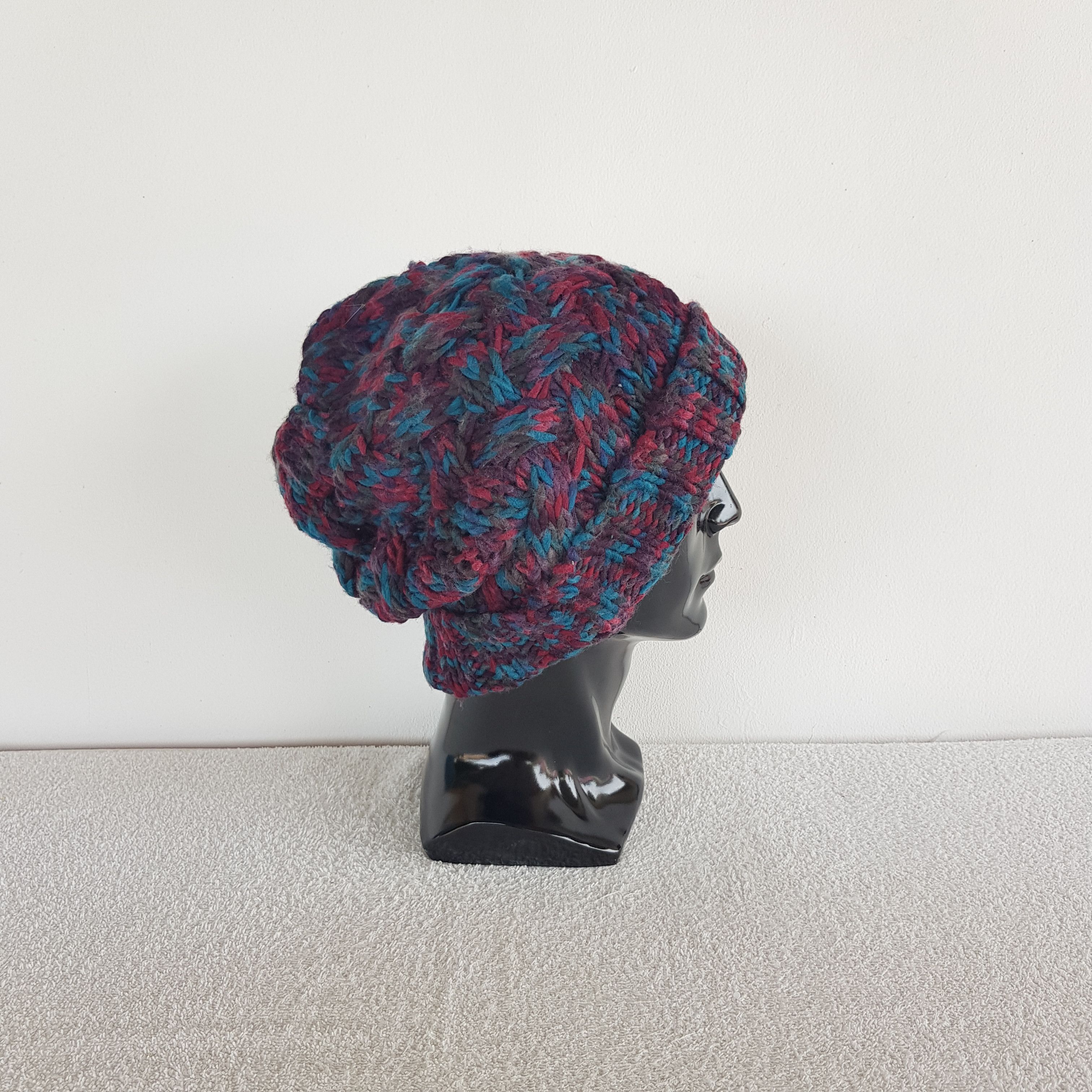 Japanese Brand Vintage Japanese Beanie Aran Isle Ribbed Crochet Caps Hats. Size ONE SIZE - 3 Thumbnail