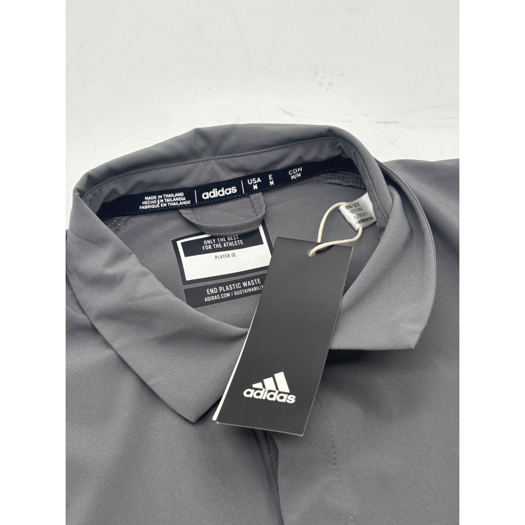 Adidas Adidas Men’s Short-Sleeve Button-Up Polo Shirt, Sz. M, Gray Size M / US 6-8 / IT 42-44 - 6 Thumbnail