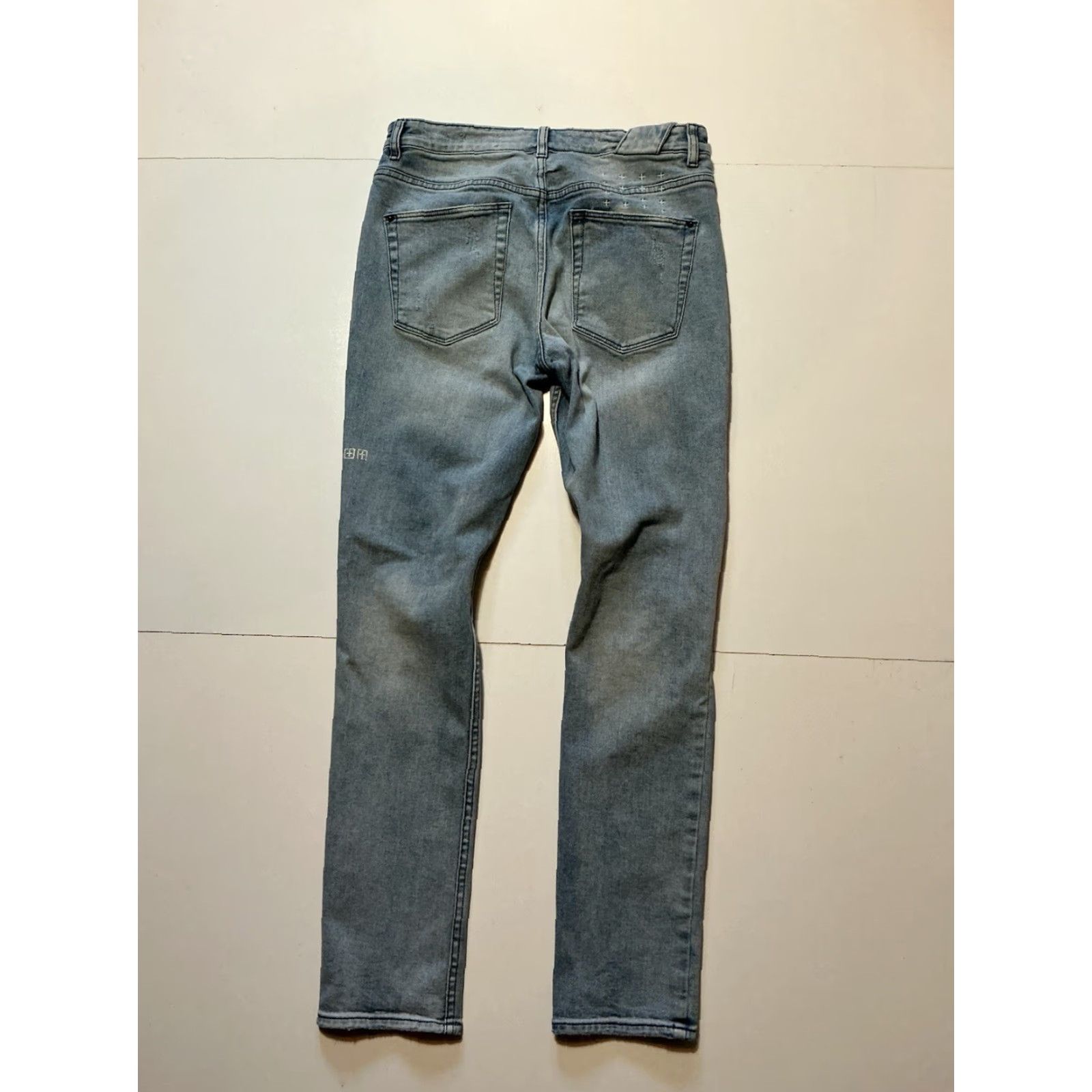 Ksubi Ksubi Chitch Philly Mid Rise Slim Fit Distressed Blue Denim Jeans Sz. 32 Mens Size US 32 / EU 48 - 5 Thumbnail