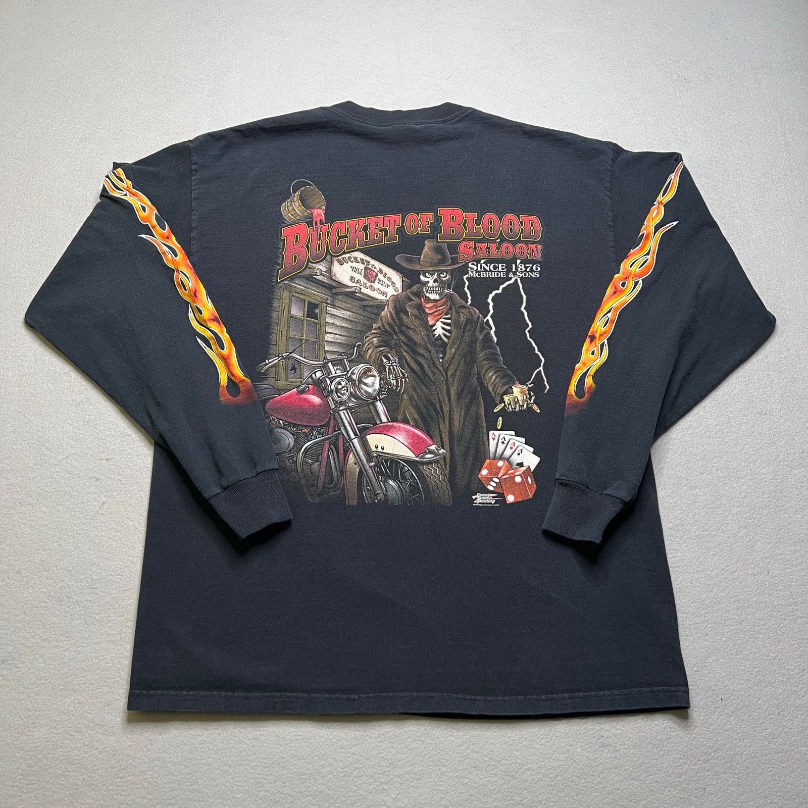 Fruit Of The Loom Vintage Bucket Of Blood Saloon Virginia City NV T Shirt XL Size US XL / EU 56 / 4 - 10 Thumbnail