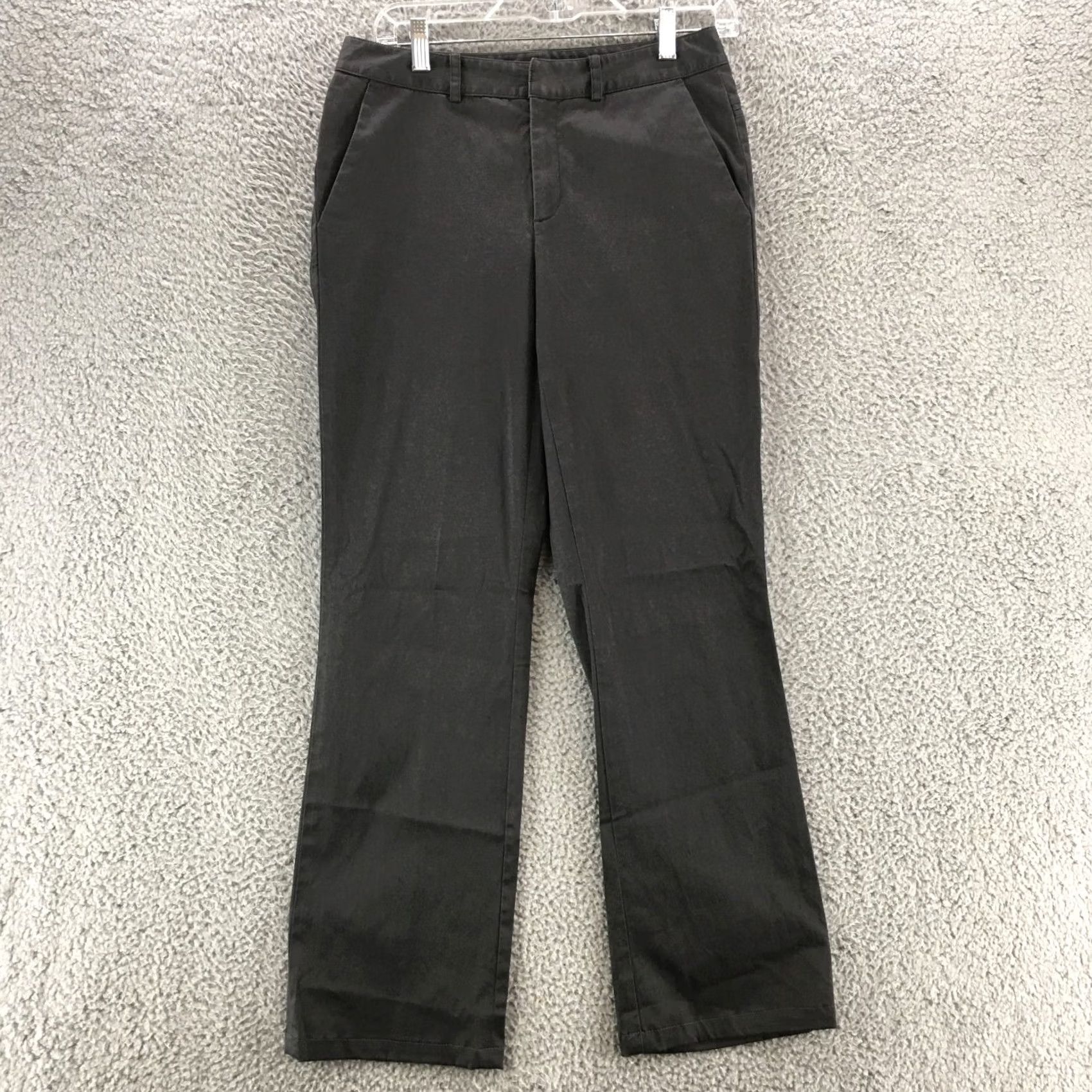 Calvin Klein Calvin Klein Dress Pants Women's 4 Grey Mid Rise Bootcut Pockets Slit Flat Front Regular Inseam 29 in Pants Size 27" / US 4 / IT 40 - 2 Thumbnail