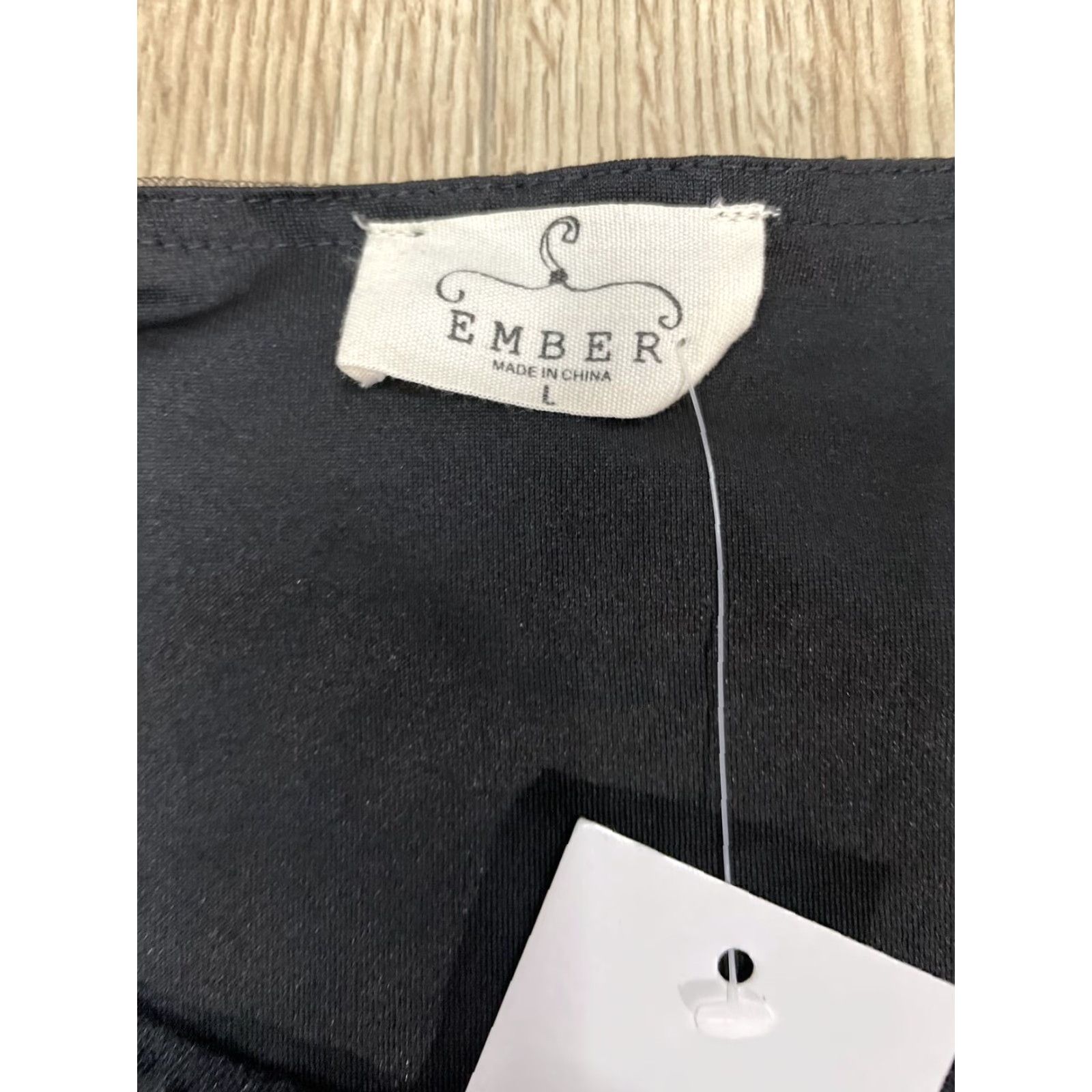 Vintage EMBERT Black Sheer Sleeve Bodysuit Women Large Size L / US 10 / IT 46 - 2 Thumbnail