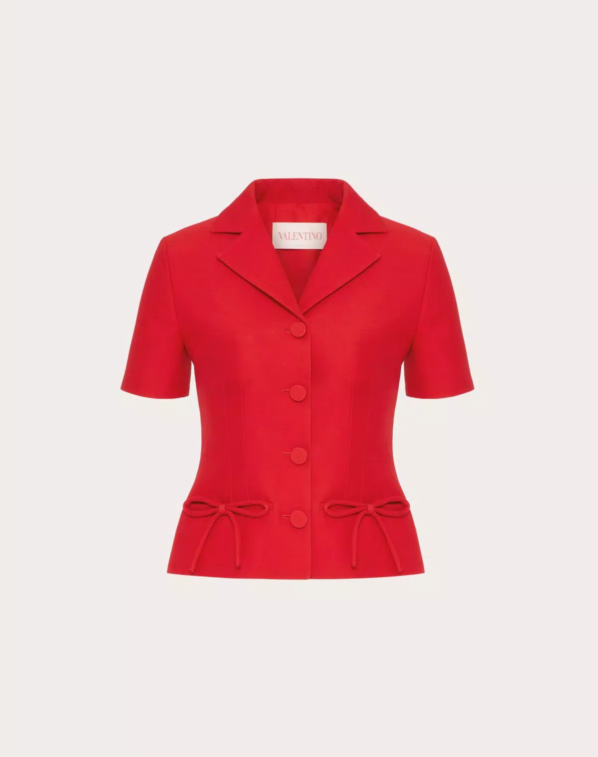 o1s1wg110625 Crepe Couture Jacket in Red