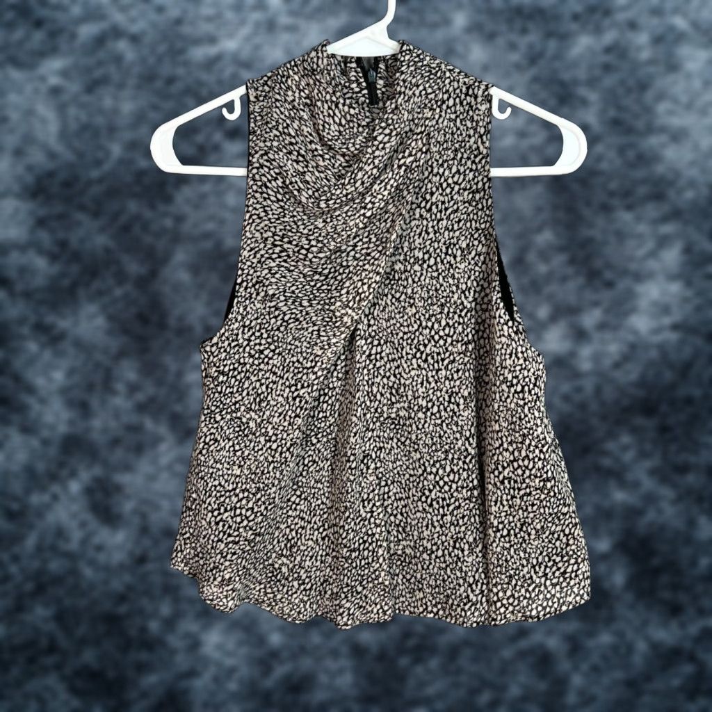 Joie JOIE Sleeveless Cowl Neck Top Womens 2XS Black Silk Blend Shirt Blouse Casual Summer Spring Womens Size XXS Size XXS / US 00 / IT 34 - 1 Thumbnail