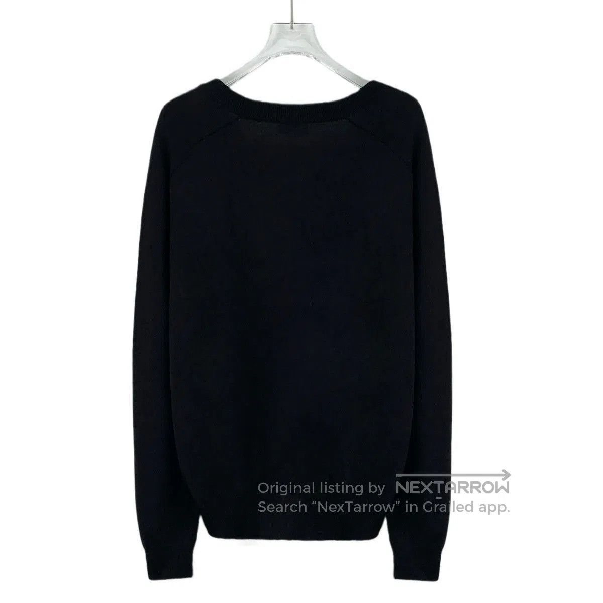Celine Black V-Neck Long Sleeve Sweater. Size US S / EU 44-46 / 1 - 2 Thumbnail