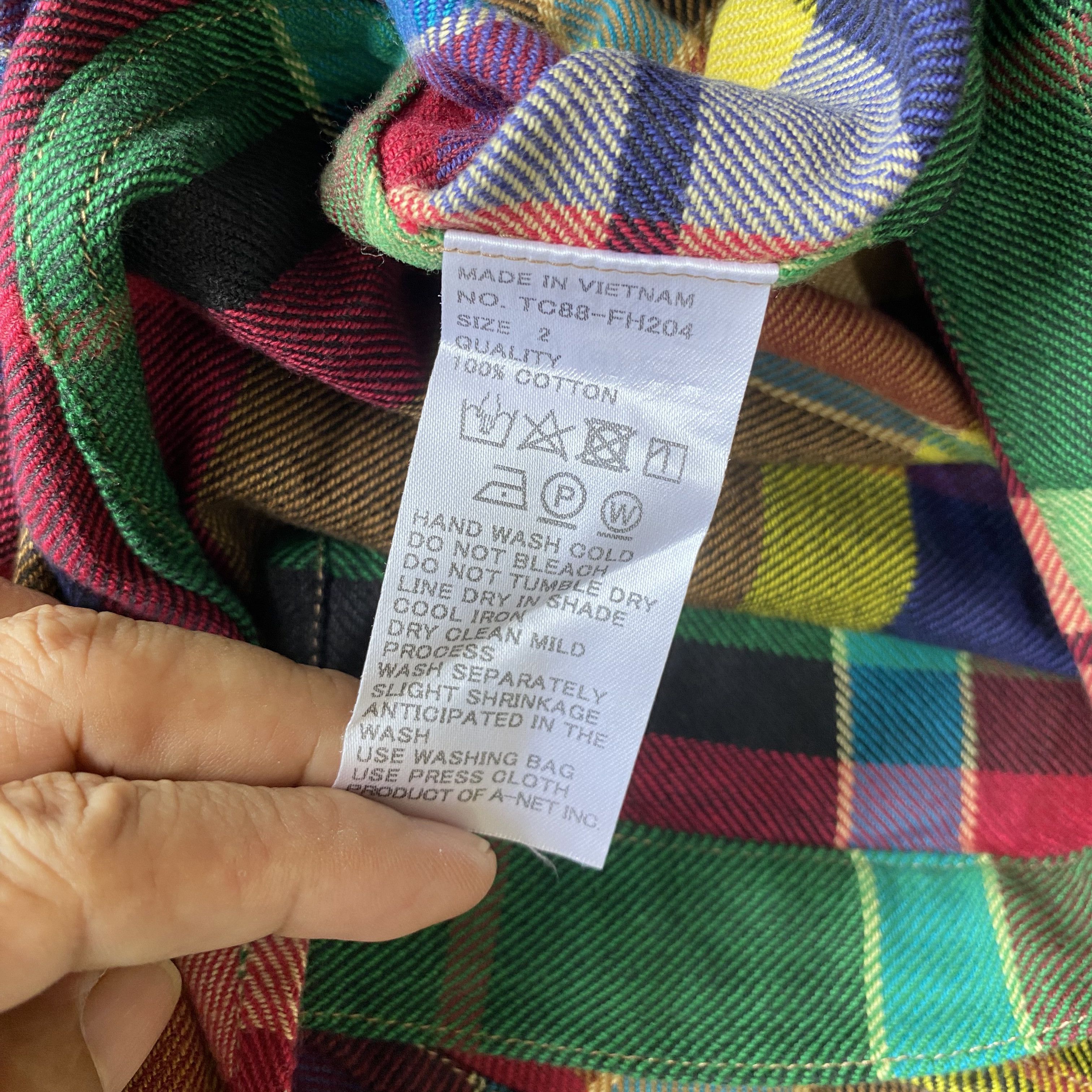 Tsumori Chisato Multicolor Plaid Button Down Shirt Dress Size M / US 6-8 / IT 42-44 - 11 Thumbnail