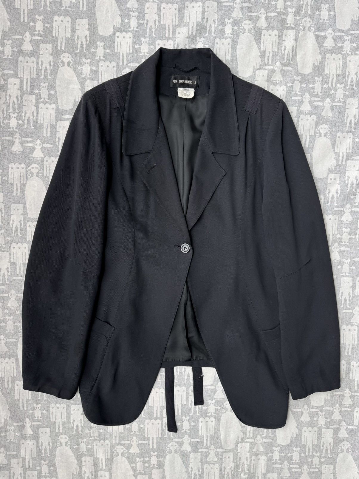 Ann Demeulemeester '90s Strap-Sleeve Blazer | Grailed