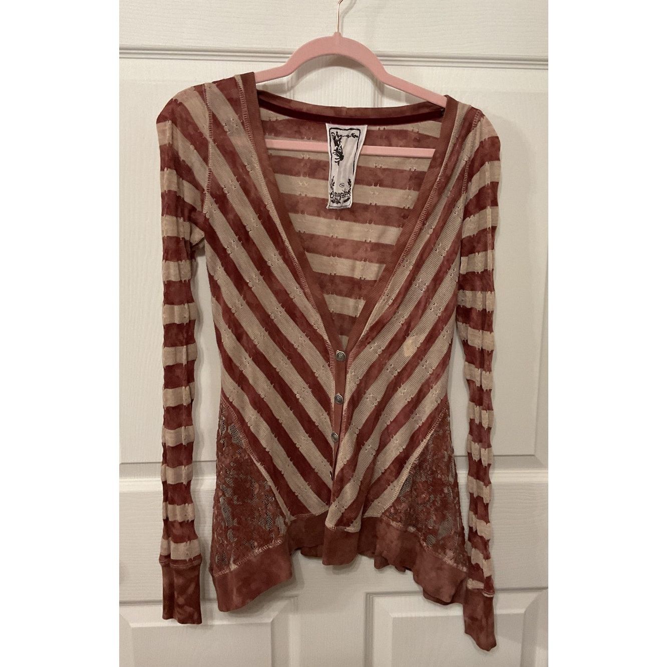 Anthropologie Anthropologie Scrapbook Striped Asymmetrical Hem Cardigan, M Size M / US 6-8 / IT 42-44 - 1 Thumbnail