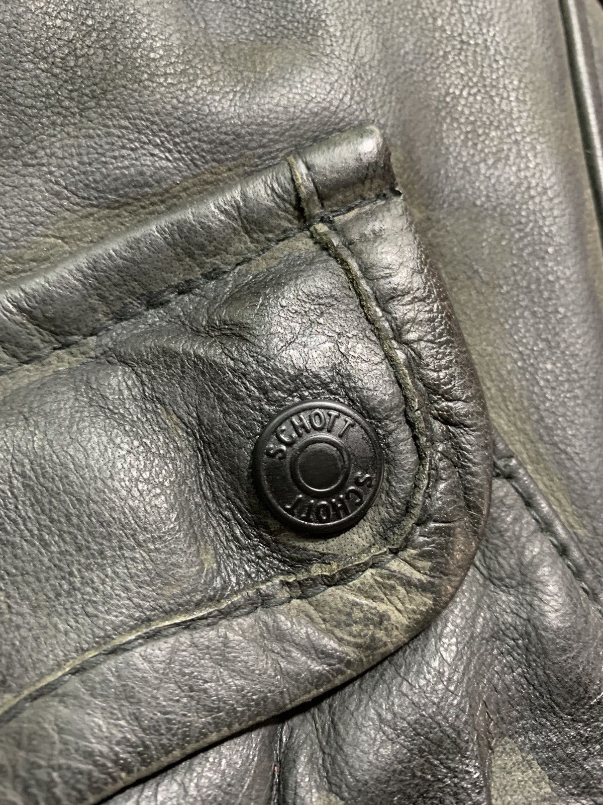 Schott 🔥VTG SCHOTT BROS NYC BIKERS LEATHER JACKETS Size US L / EU 52-54 / 3 - 12 Thumbnail
