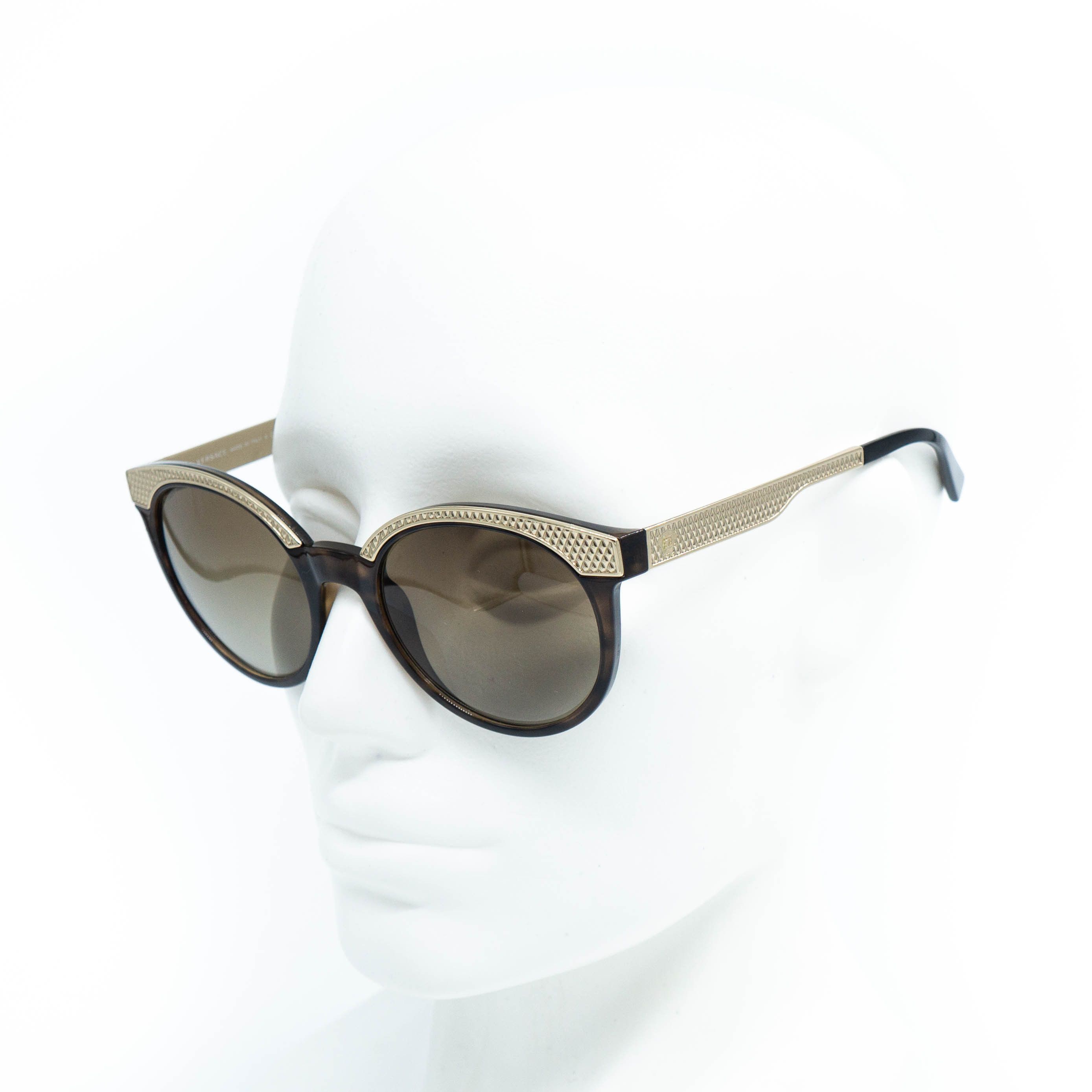 Versace VERSACE Mod 4330 Round Gold Sunglasses Size ONE SIZE - 4 Thumbnail