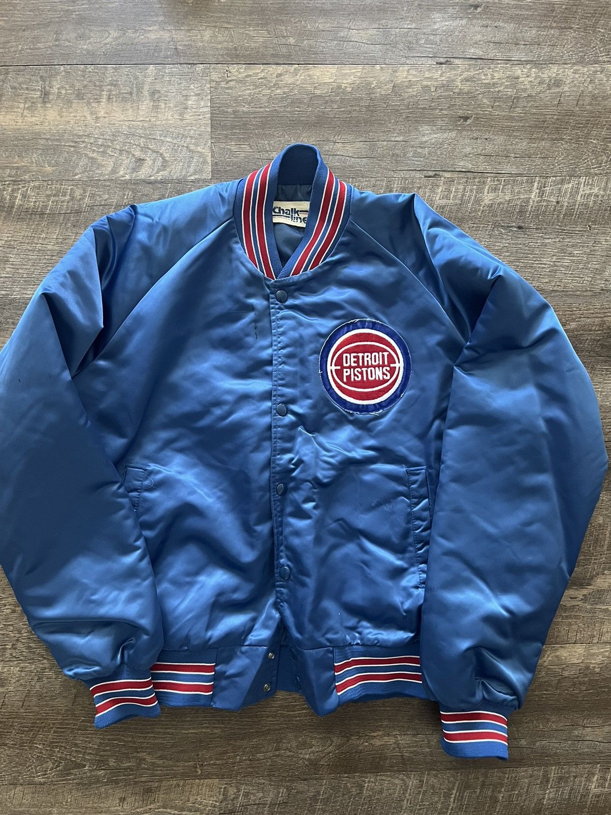 Chalk Line Vintage Detroit Pistons Chalkline spell out jacket Size US L / EU 52-54 / 3 - 1 Thumbnail