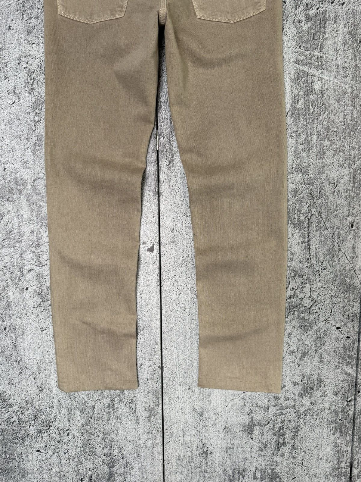 Loro Piana Loro Piana Beige Denim Chino Pants Metal Logo FAE8342 Jeans Size US 31 - 14 Thumbnail