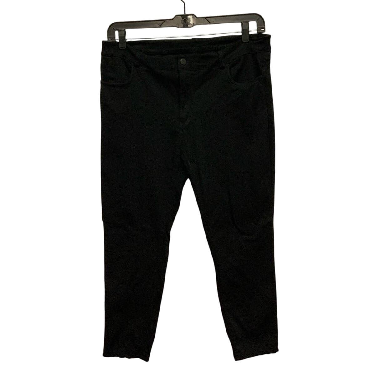 Shein Shein 2XL Cropped Polyester Blend Basic Black Casual Pants Size 35" - 1 Thumbnail