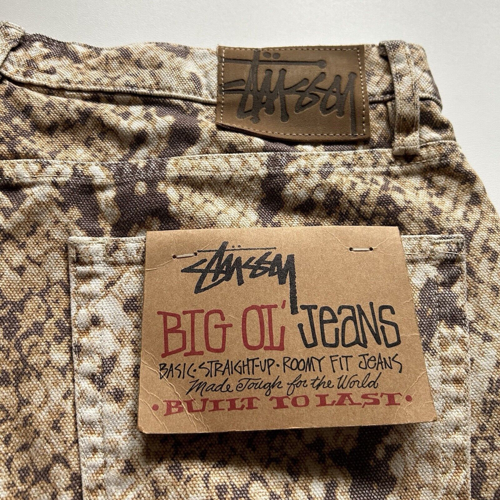 Stussy × Vintage Stussy Washed Canvas Big Ol' Jeans Python Print Size 32 Rare Size US 32 / EU 48 - 5 Thumbnail