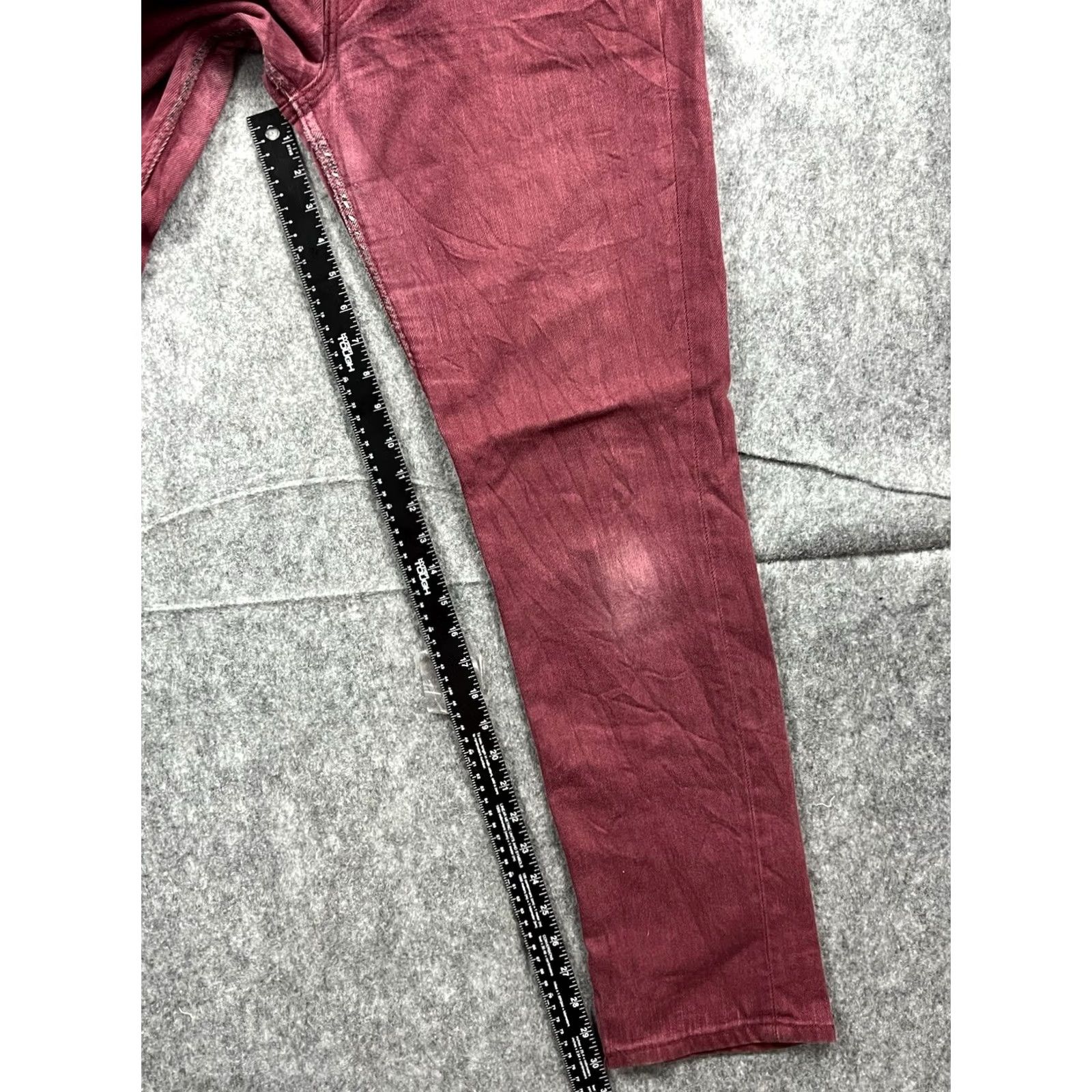 Vintage VINTAGE Levi's 511 Jeans Mens Burgundy Skinny Fit Slim Leg 34x32 Denim Cotton Elastane Stretch Pockets Logo 90s Style Mens Size US 34 / EU 50 - 4 Thumbnail