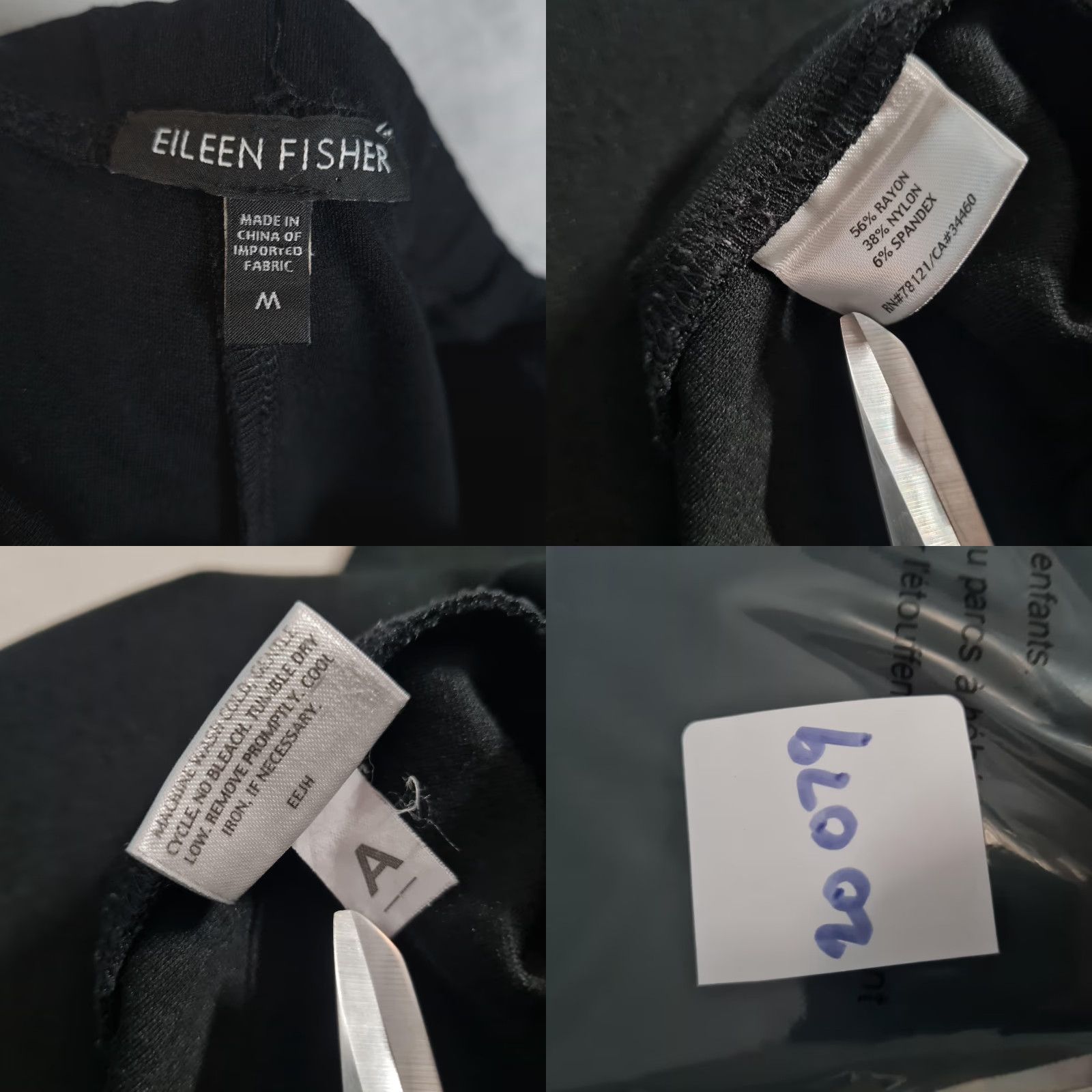 Eileen Fisher Eileen Fisher Pants Womens Medium Black Stretch Pull On Dressy Knit Size 32" / US 10 / IT 46 - 10 Thumbnail