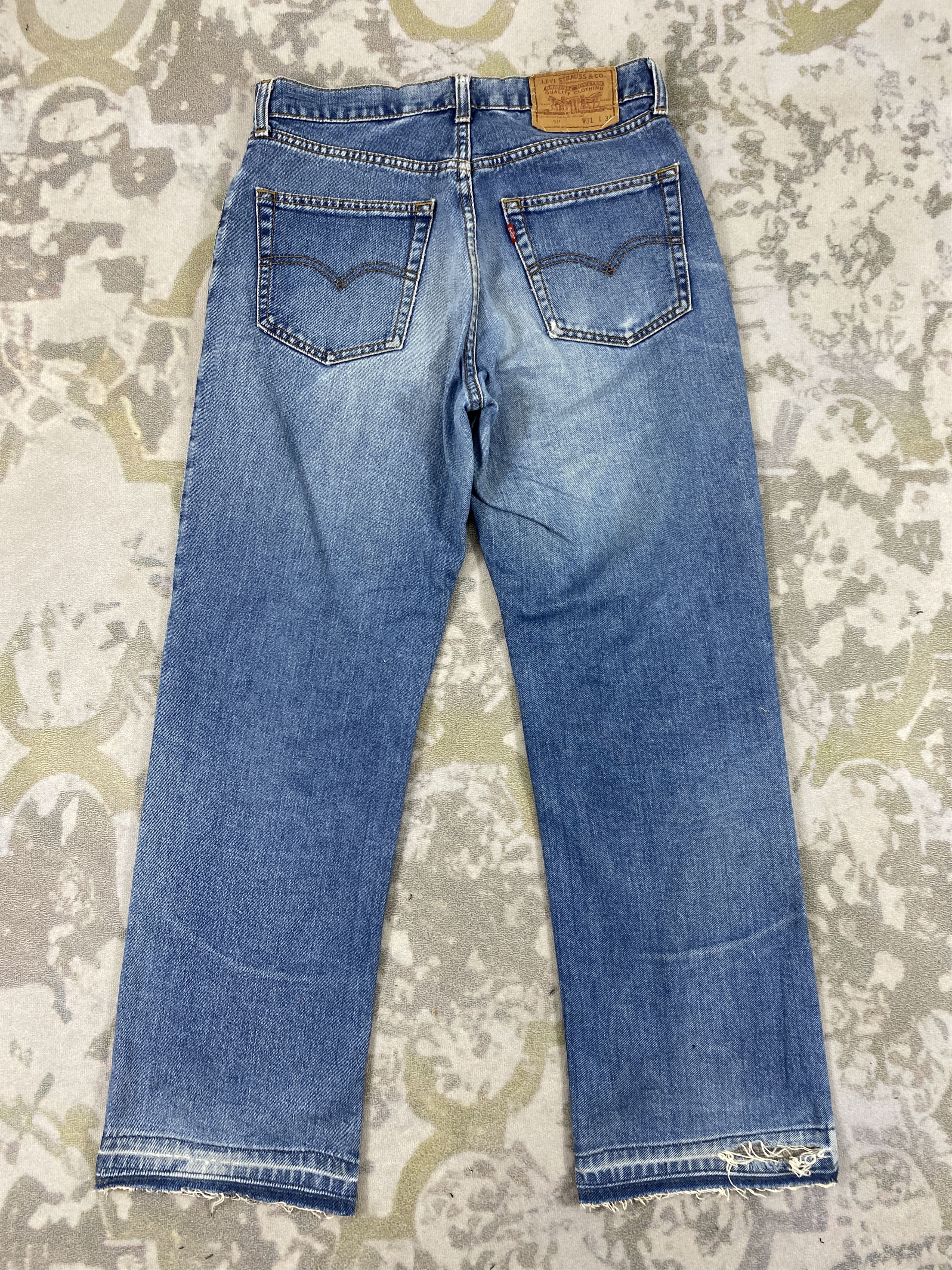 Levi's Distressed Blue Vintage Levi's 511 Jeans 29x27.5 - JN3767 Size US 28 / EU 44 - 2 Thumbnail