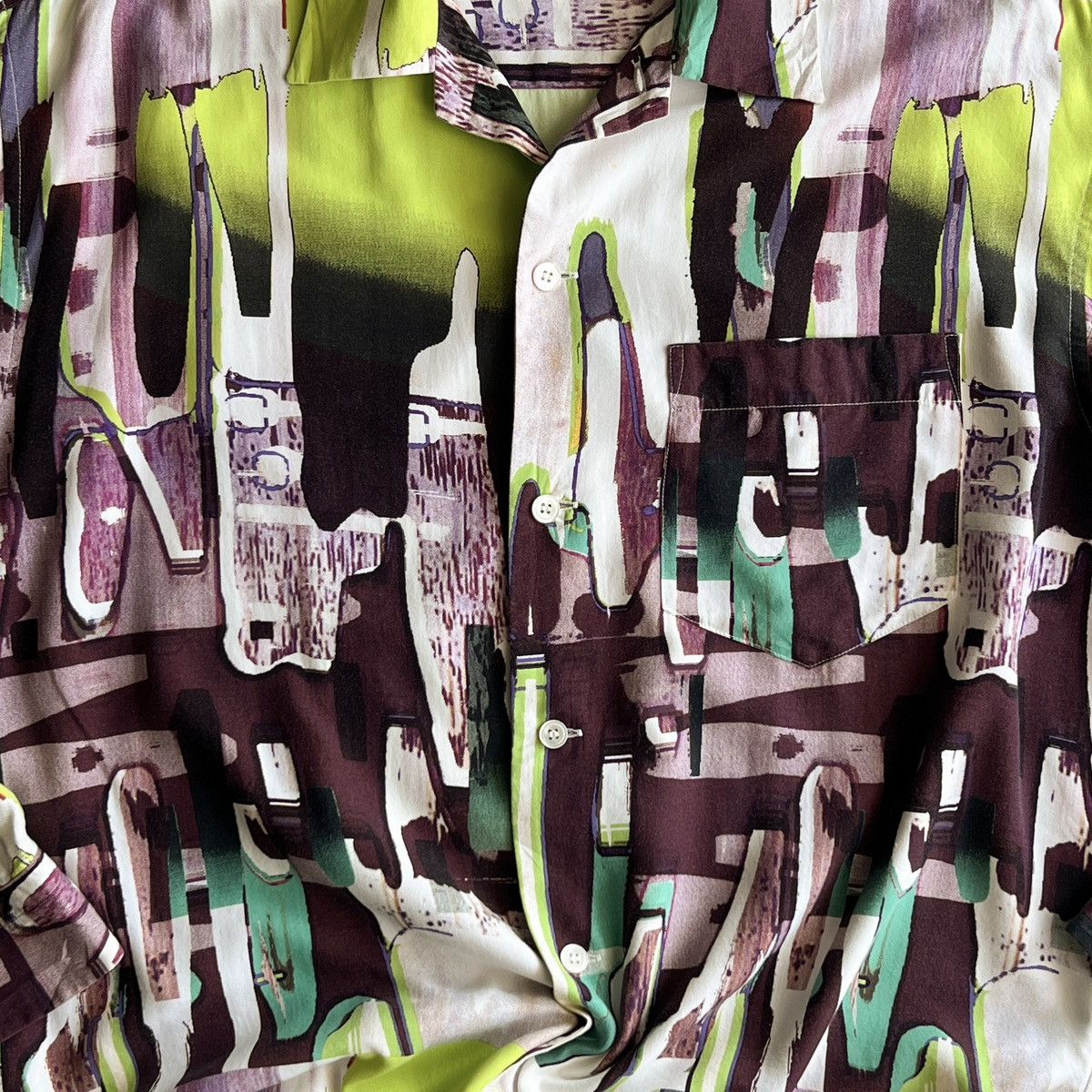 Issey Miyake SS02 Issey Miyake abstract print shirt Size US M / EU 48-50 / 2 - 4 Thumbnail