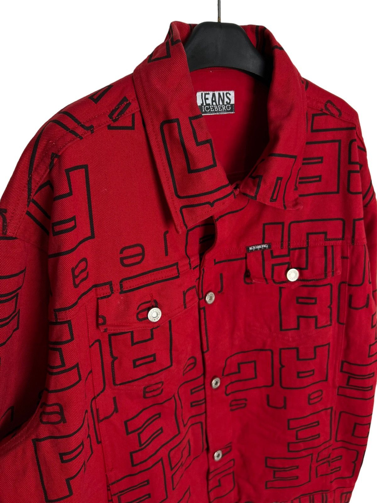 Iceberg × Vintage Iceberg Jeans 90’s Block Spellout Jacket Size US XL / EU 56 / 4 - 3 Thumbnail
