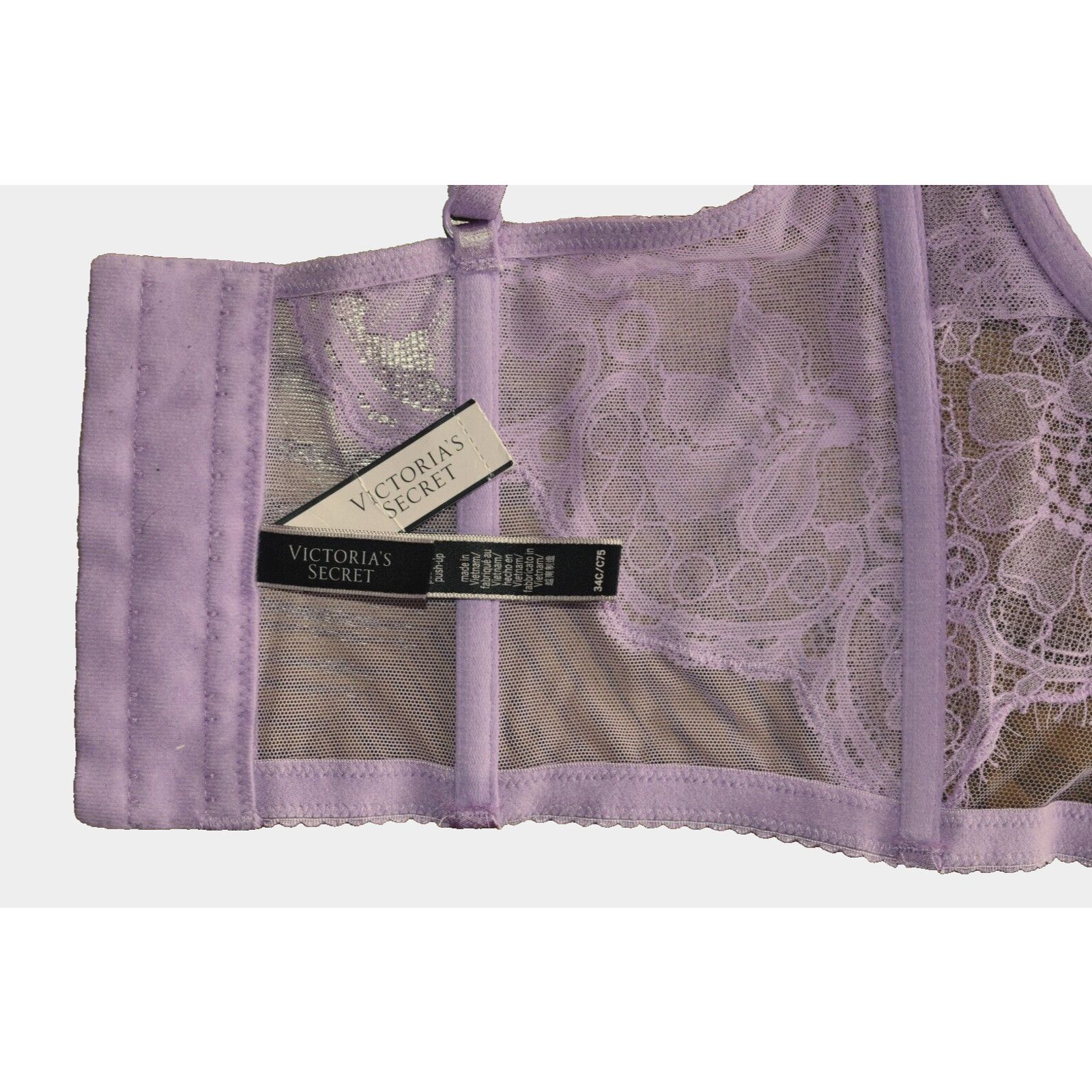 Victoria's Secret NWT VICTORIAS SECRET Lilac Floral Lace Corset Bra Size 34C Size ONE SIZE - 6 Thumbnail